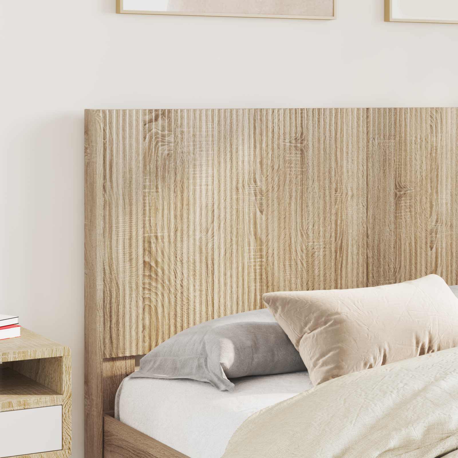 Bed Frame with Storage and Headboard Sonoma Oak 150 x 200 cm