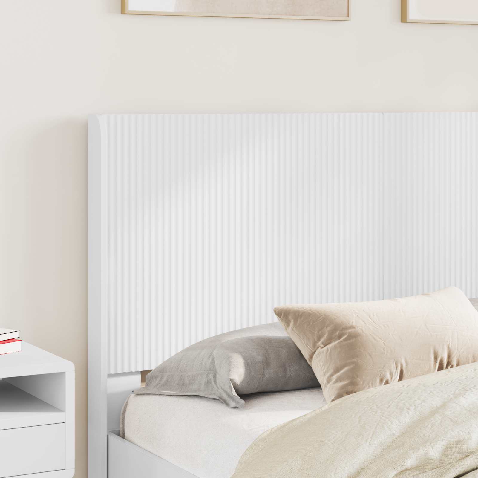 Bed Frame with Storage and Headboard White 150 x 200 cm