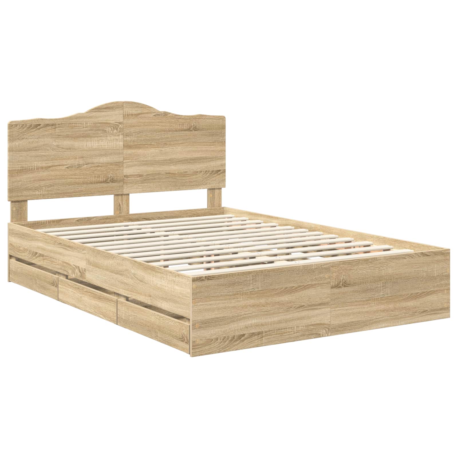 Bed Frame with Drawer Sonoma Oak 150 x 200 cm Engineered Wood