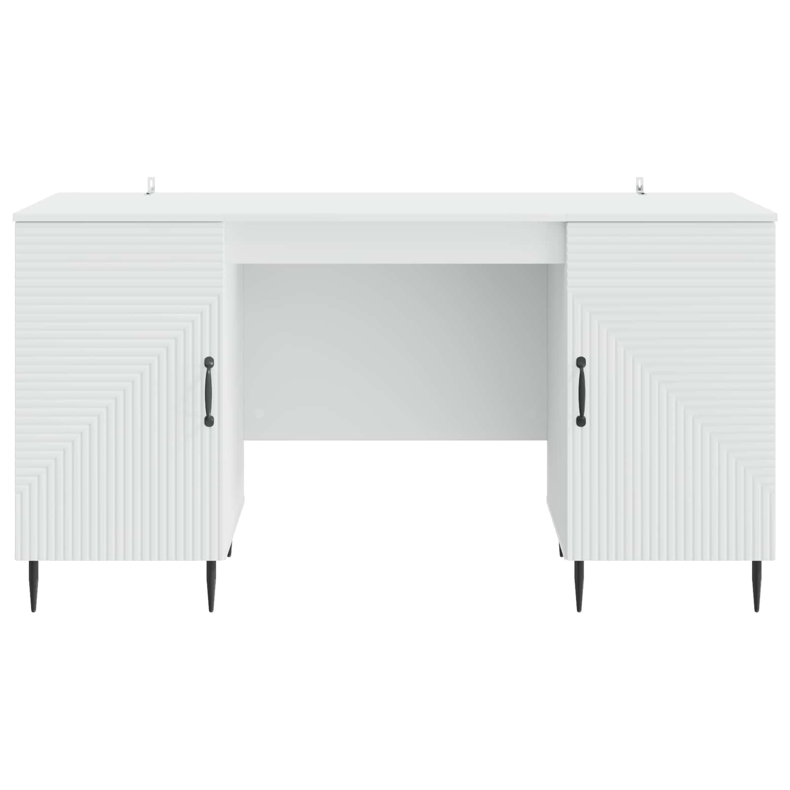 Desk with Shelf White 142.5 x 50 x 75 cm Engineered Wood