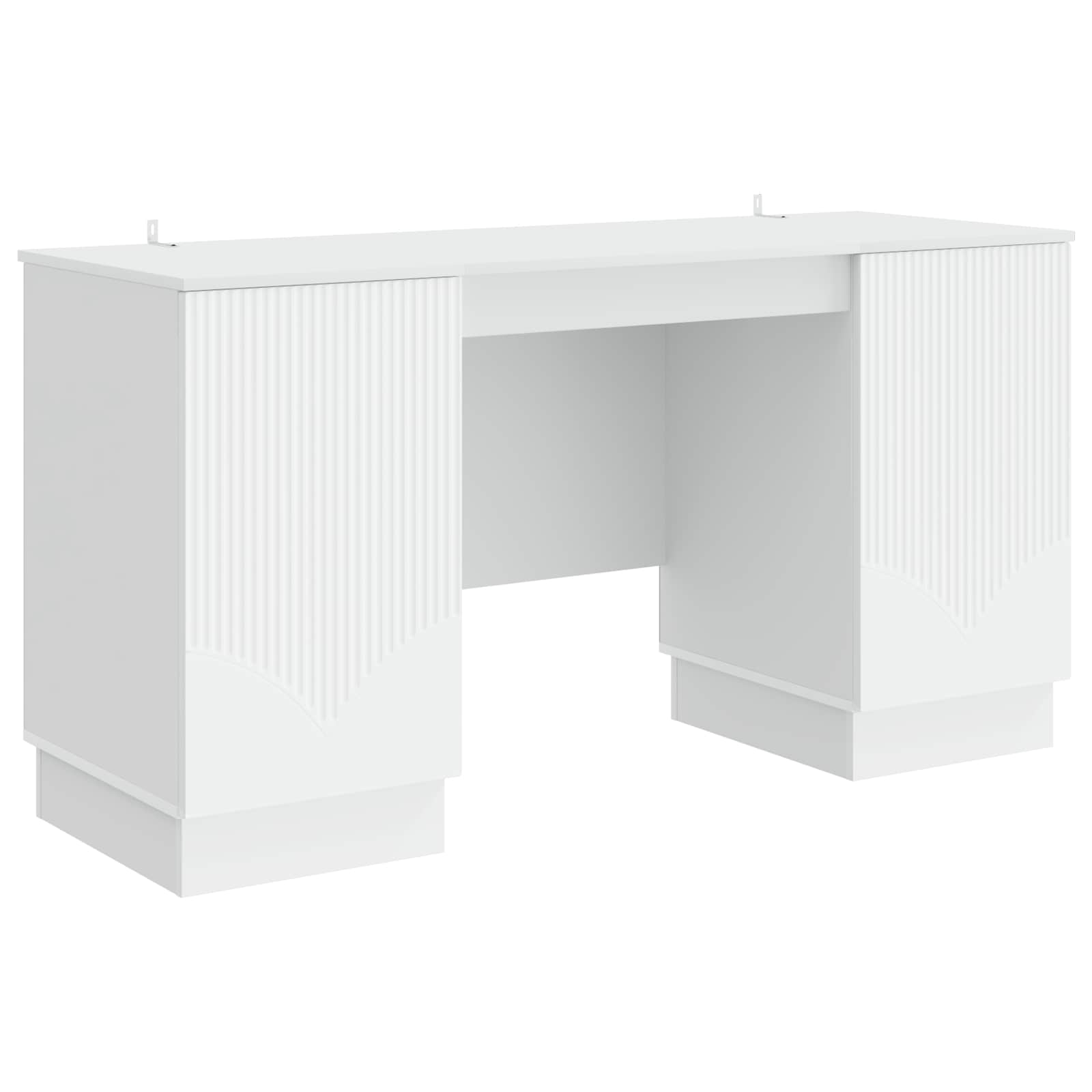 Desk with Shelf White 142.5 x 50 x 75 cm Engineered Wood