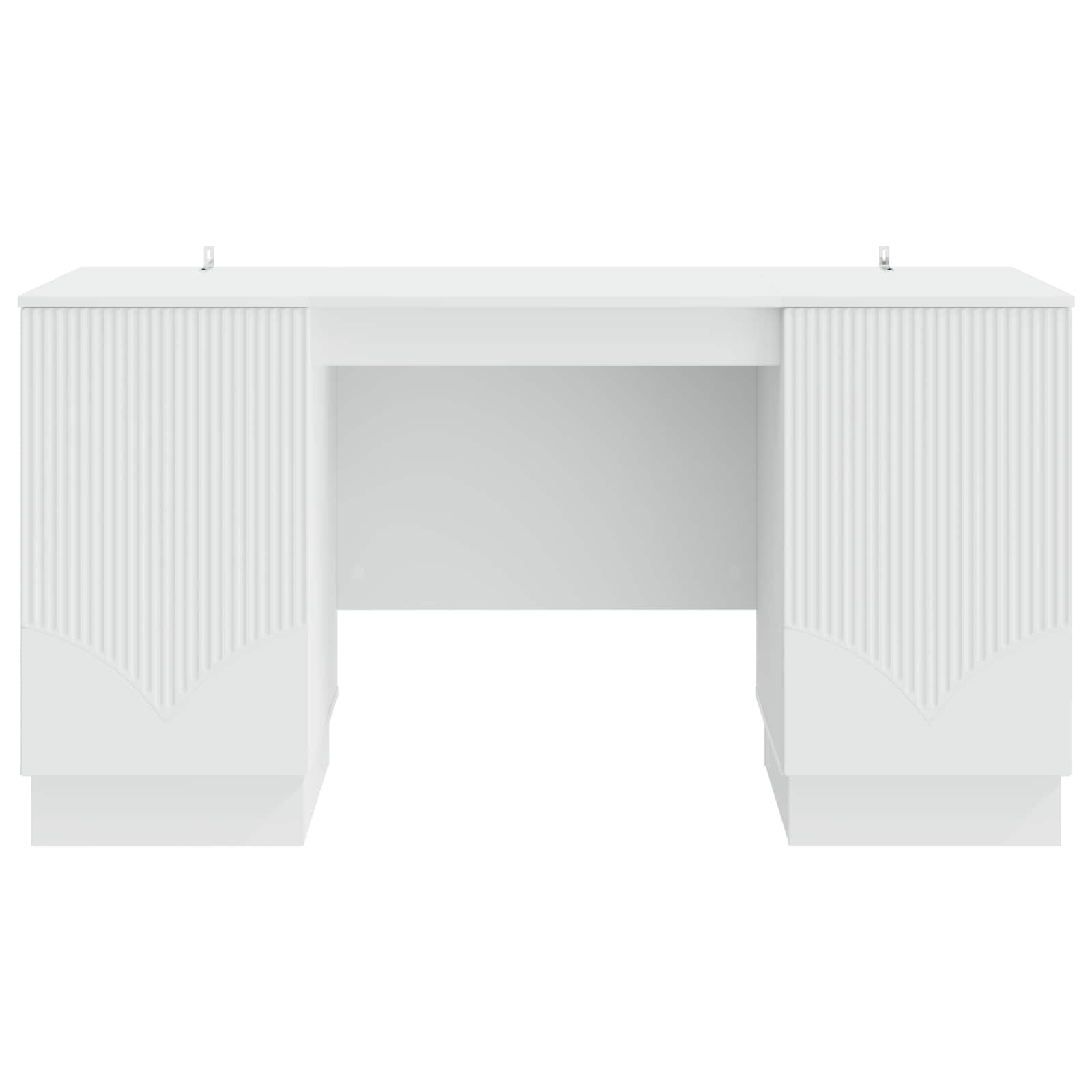 Desk with Shelf White 142.5 x 50 x 75 cm Engineered Wood