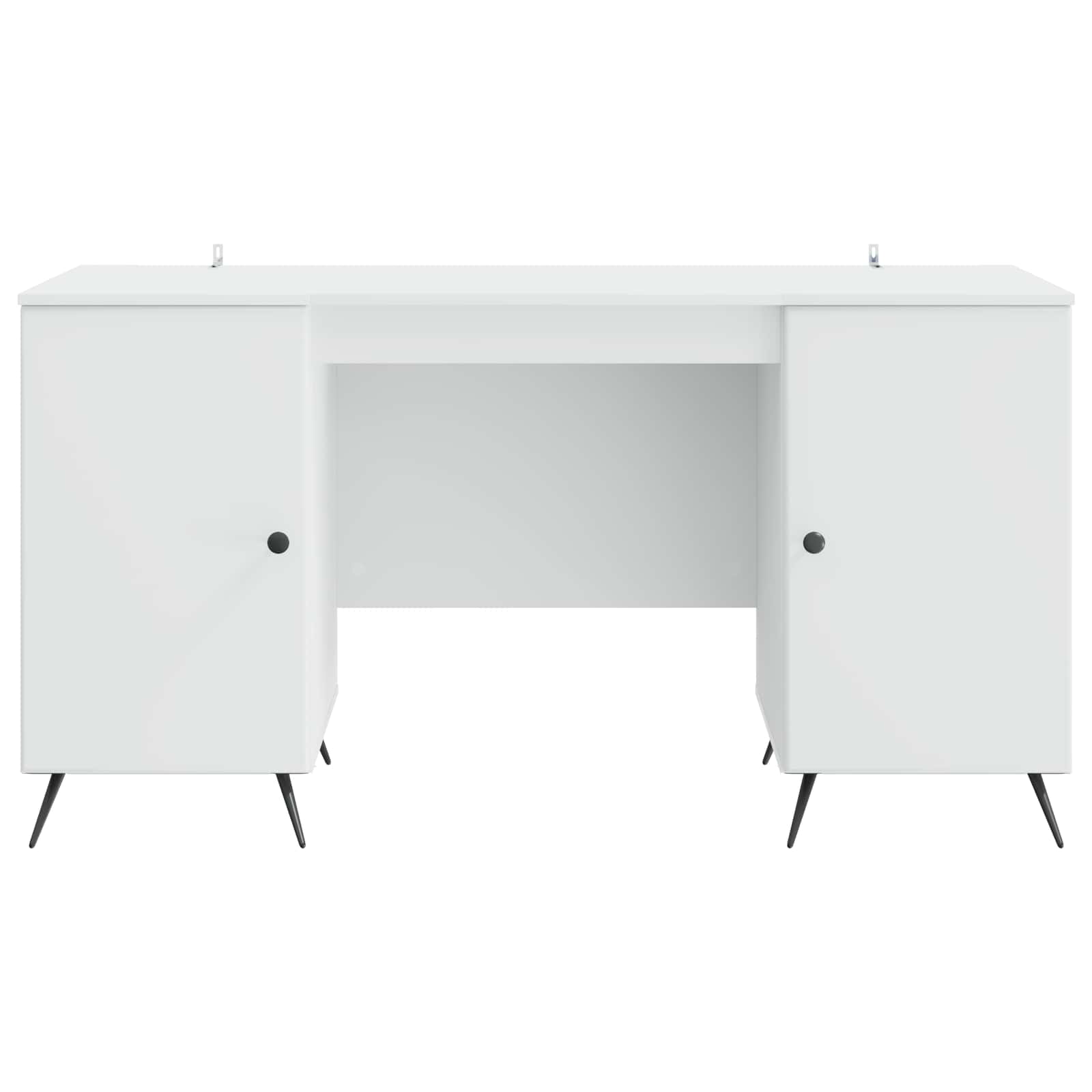 Desk with Shelf White 142.5 x 50 x 75 cm Engineered Wood