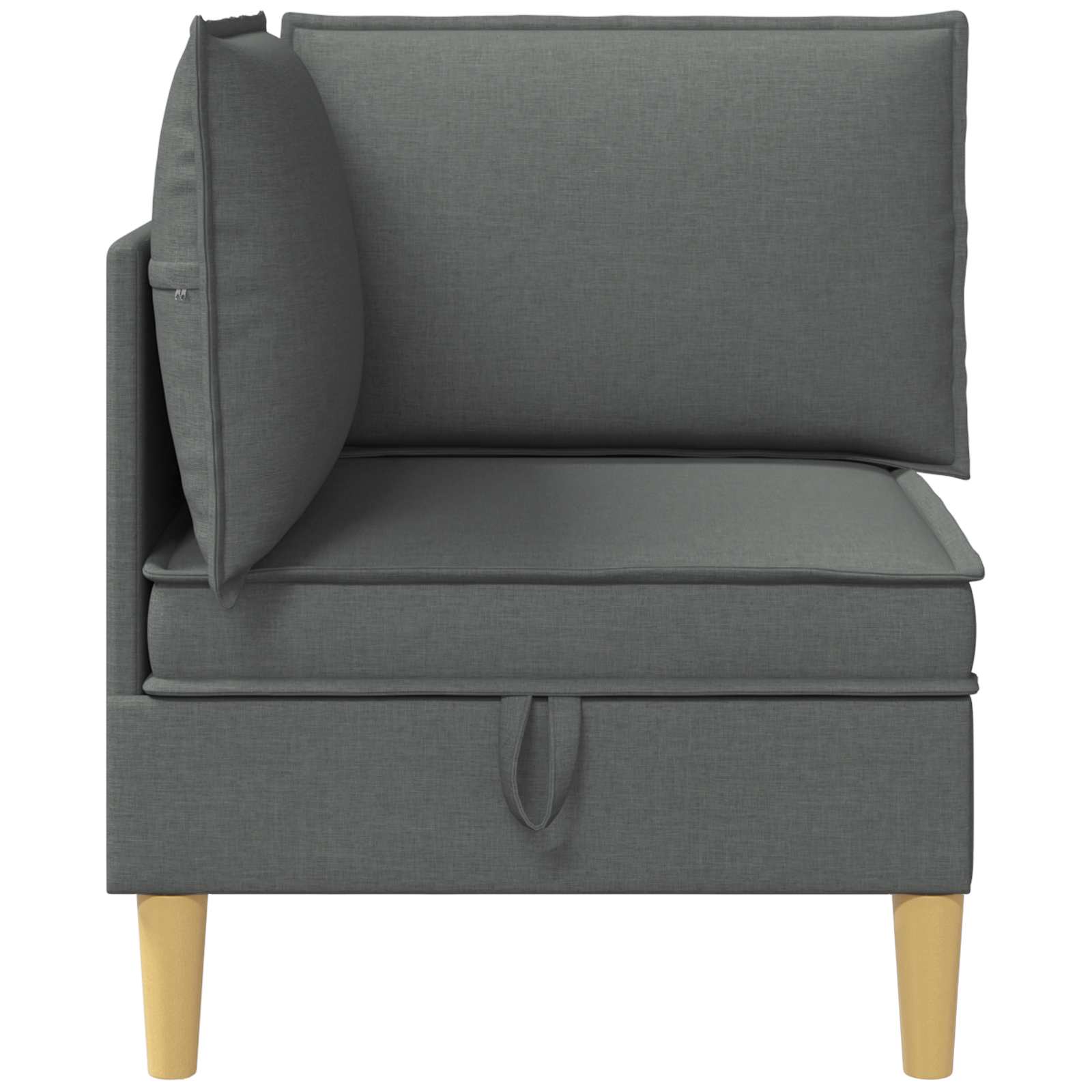 Corner Sofa with Storage Dark Grey Fabric