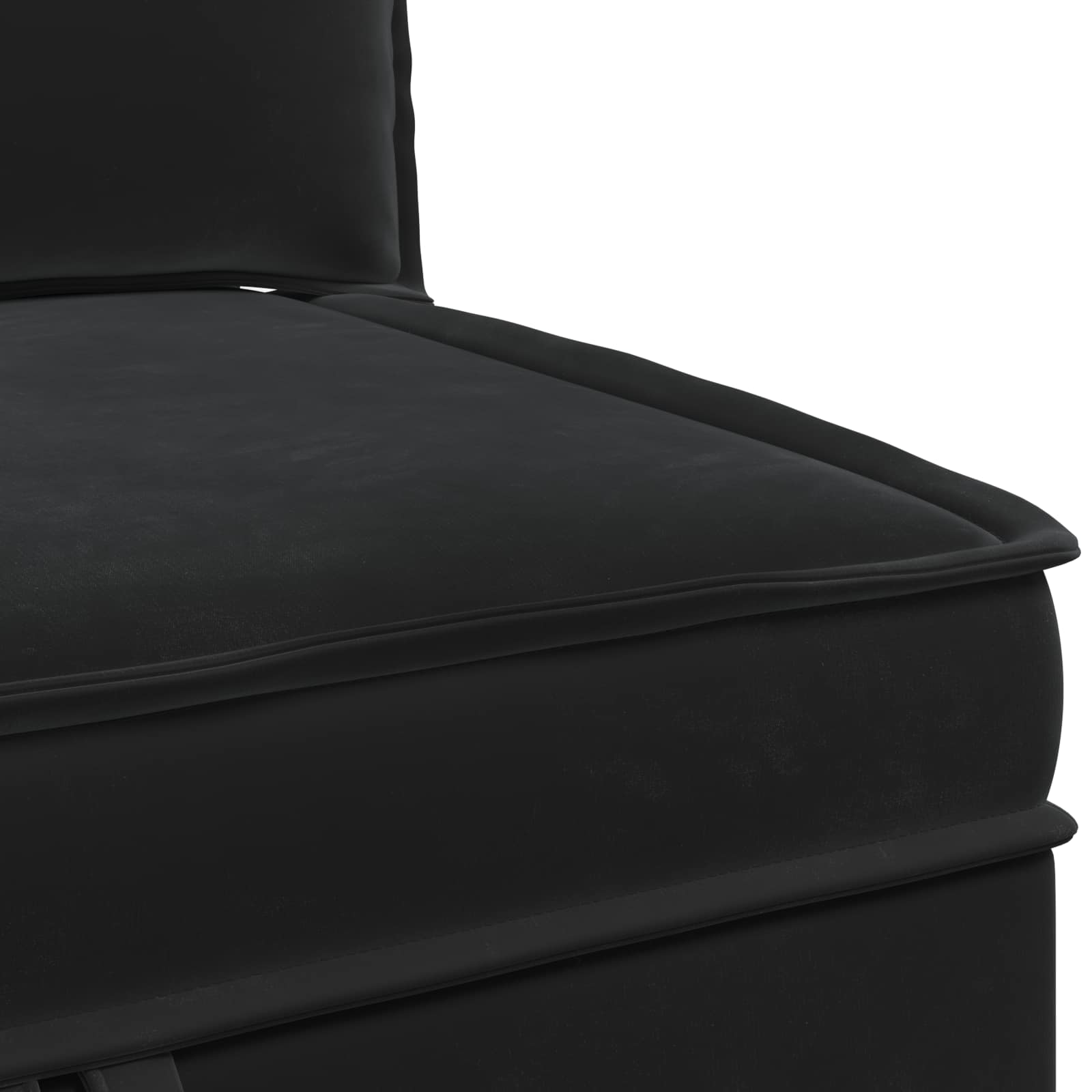 Sofa with Storage Black Velvet