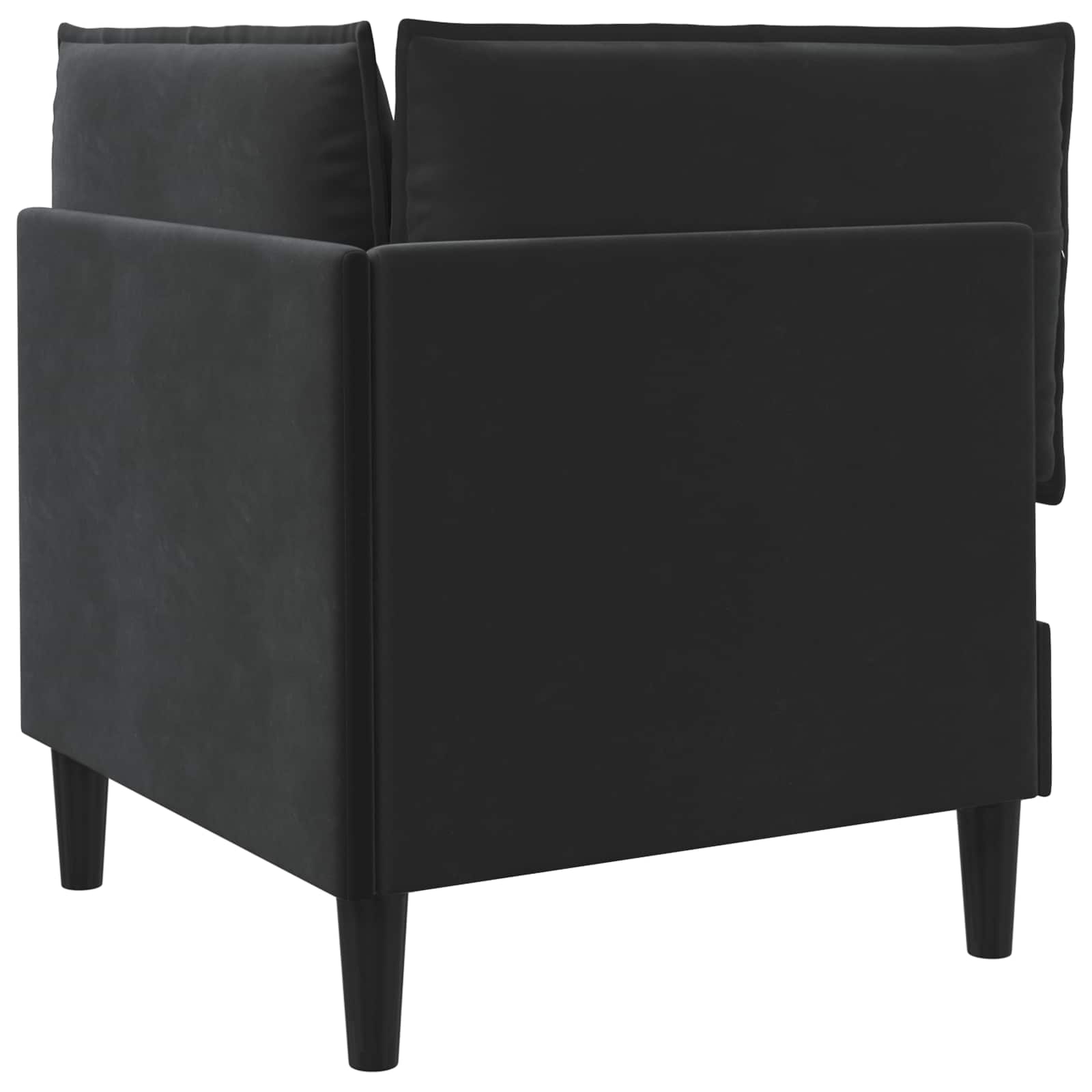 Sofa with Storage Black Velvet
