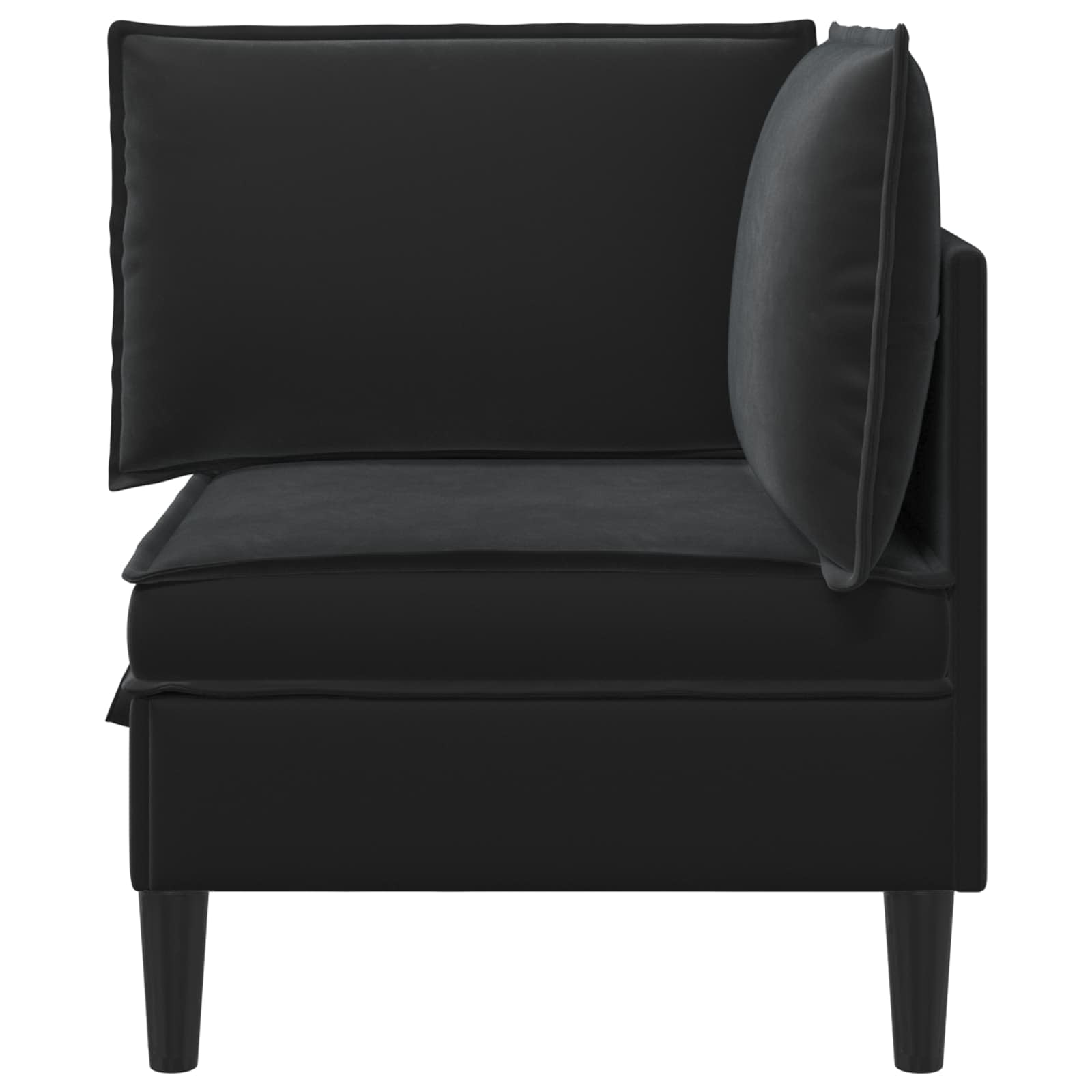 Sofa with Storage Black Velvet