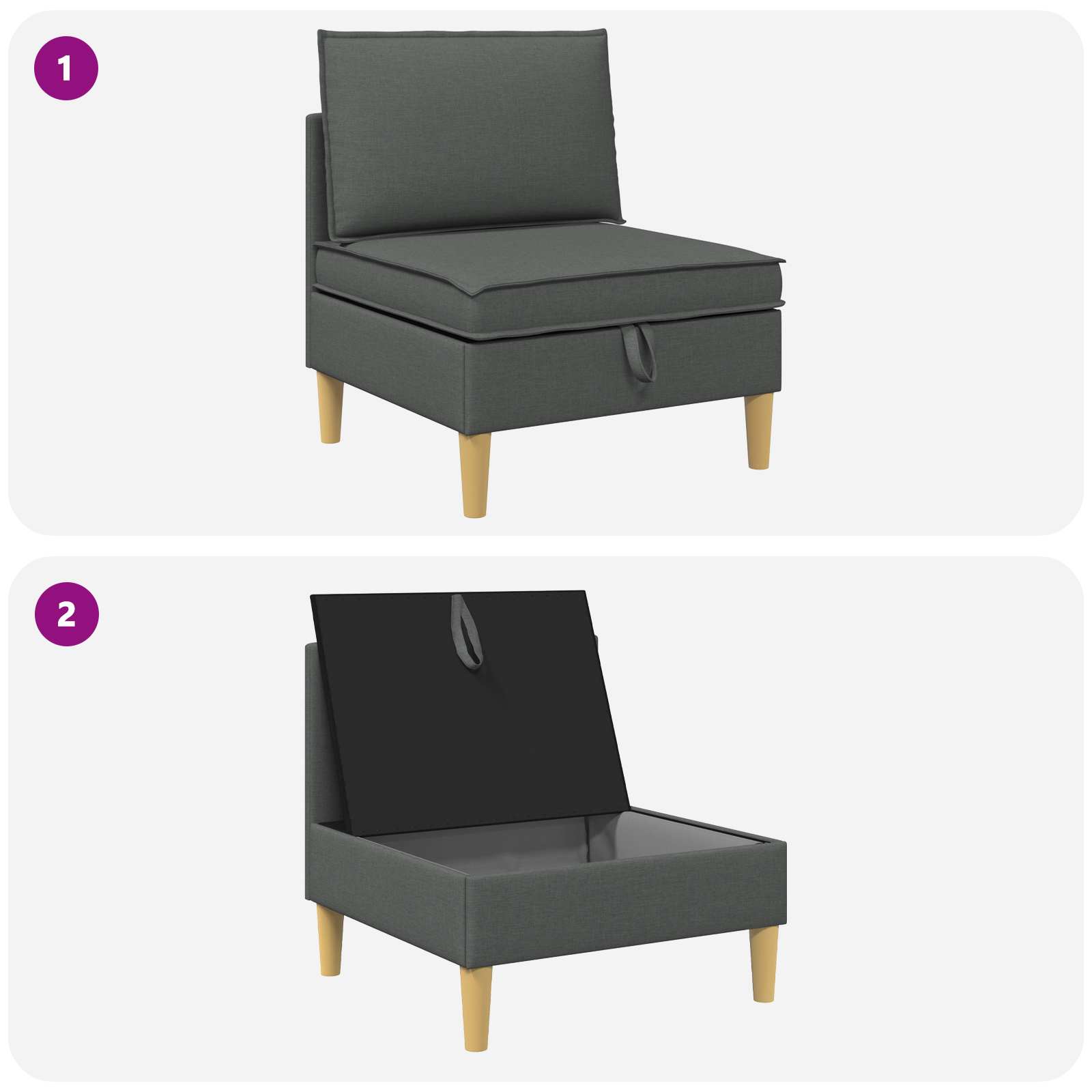 Sofa with Storage Fabric