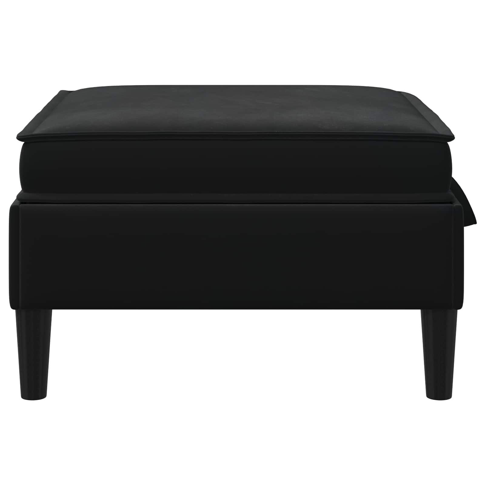 Sofa Stool with Storage Black Velvet