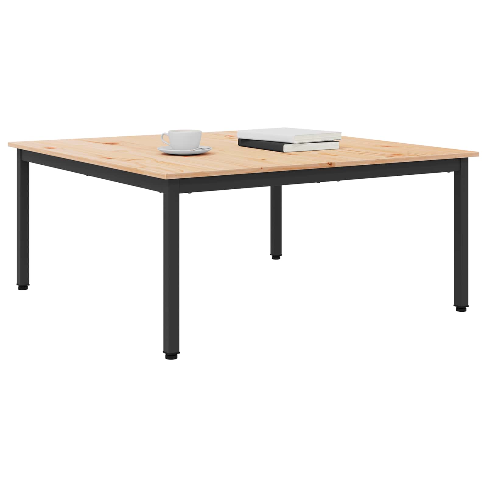 Coffee Table Natural 100 x 100 x 45 cm Solid Pine Wood