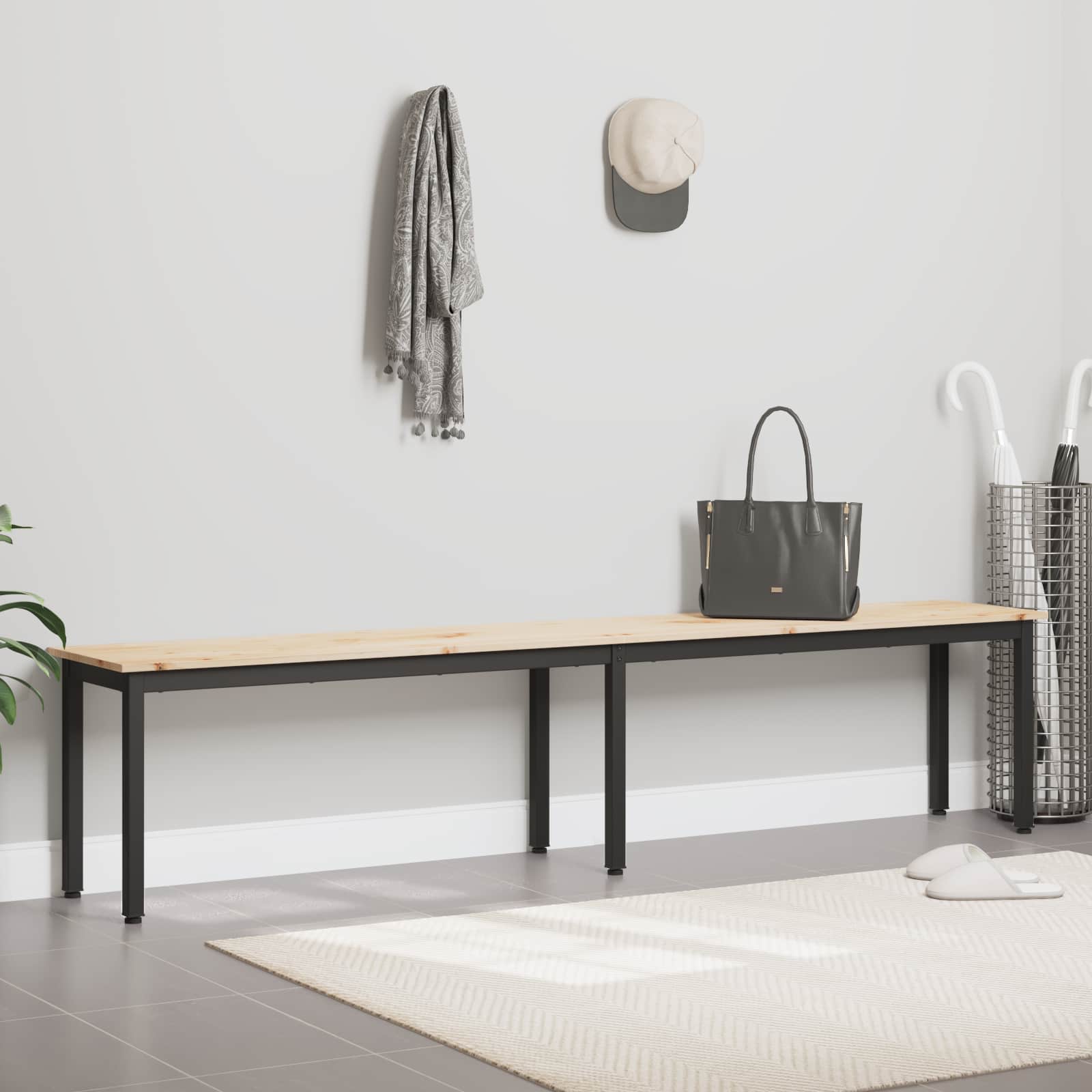 Bench Natural 200 x 35 x 45 cm Solid Pine Wood