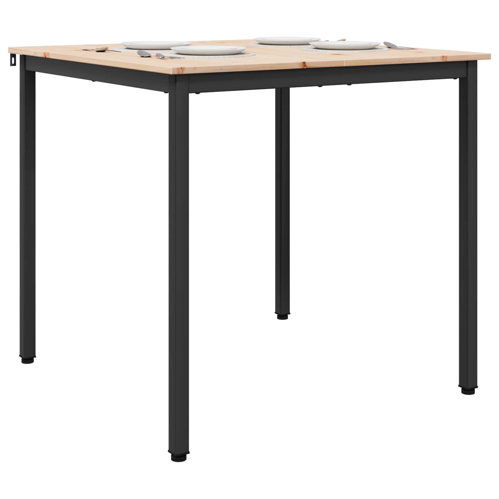 Dining Table Natural 80 x 80 x 75 cm Solid Pine Wood