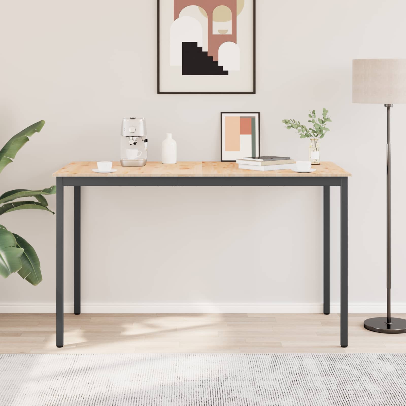 Bar Table 180 x 90 x 105 cm Solid Pine Wood Natural Rectangular
