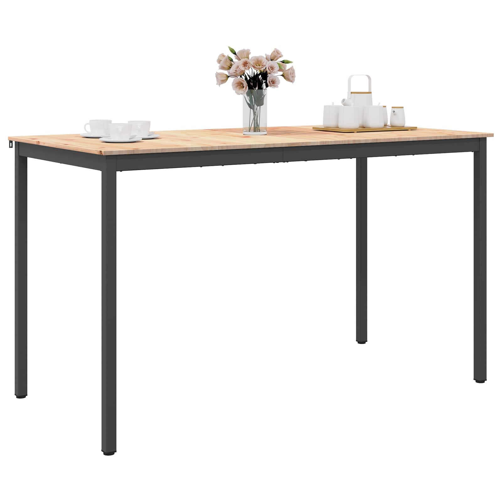 Bar Table Natural 180 x 90 x 105 cm Solid Pine Wood