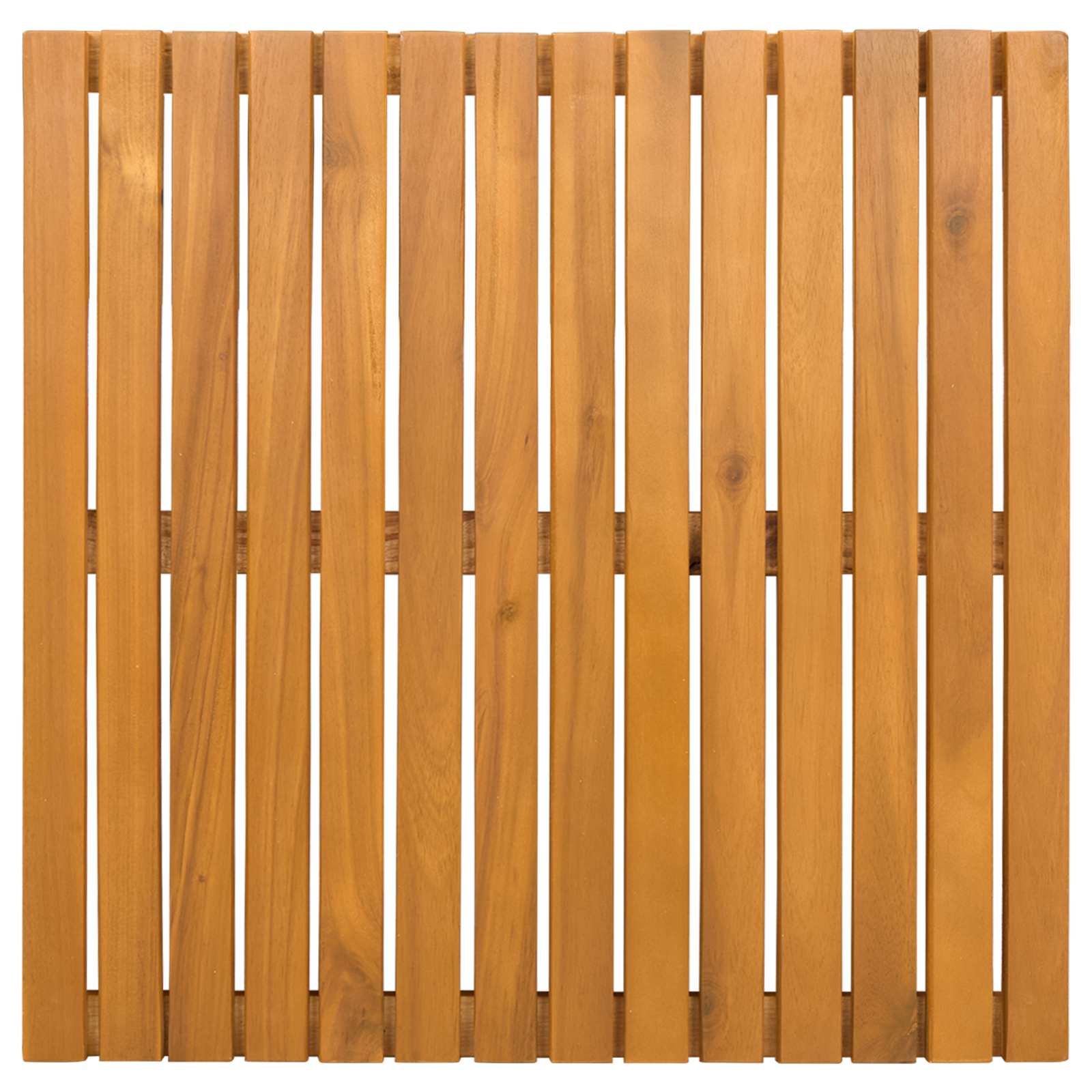 Bath Mat Plain Brown 50 x 50 cm Solid Acacia Wood