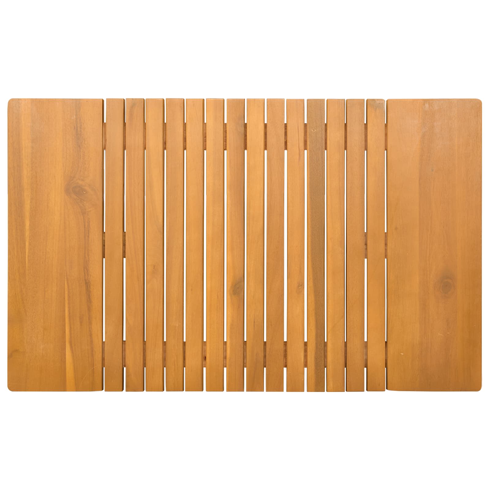 Bath Mat Plain Brown 81 x 50 cm Solid Acacia Wood