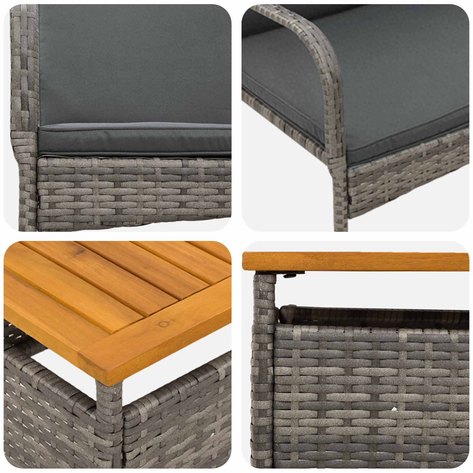 Garden set with Cushion steel