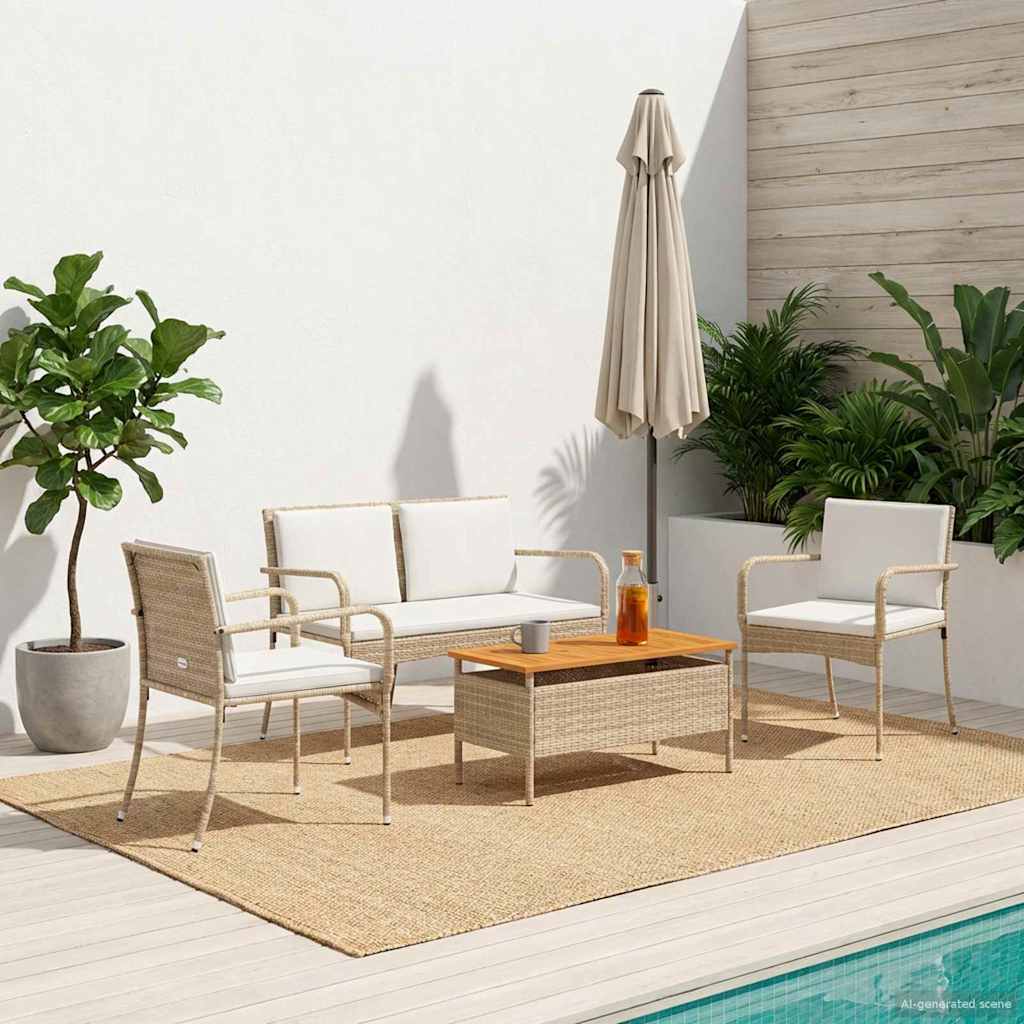 Garden set with Cushion steel