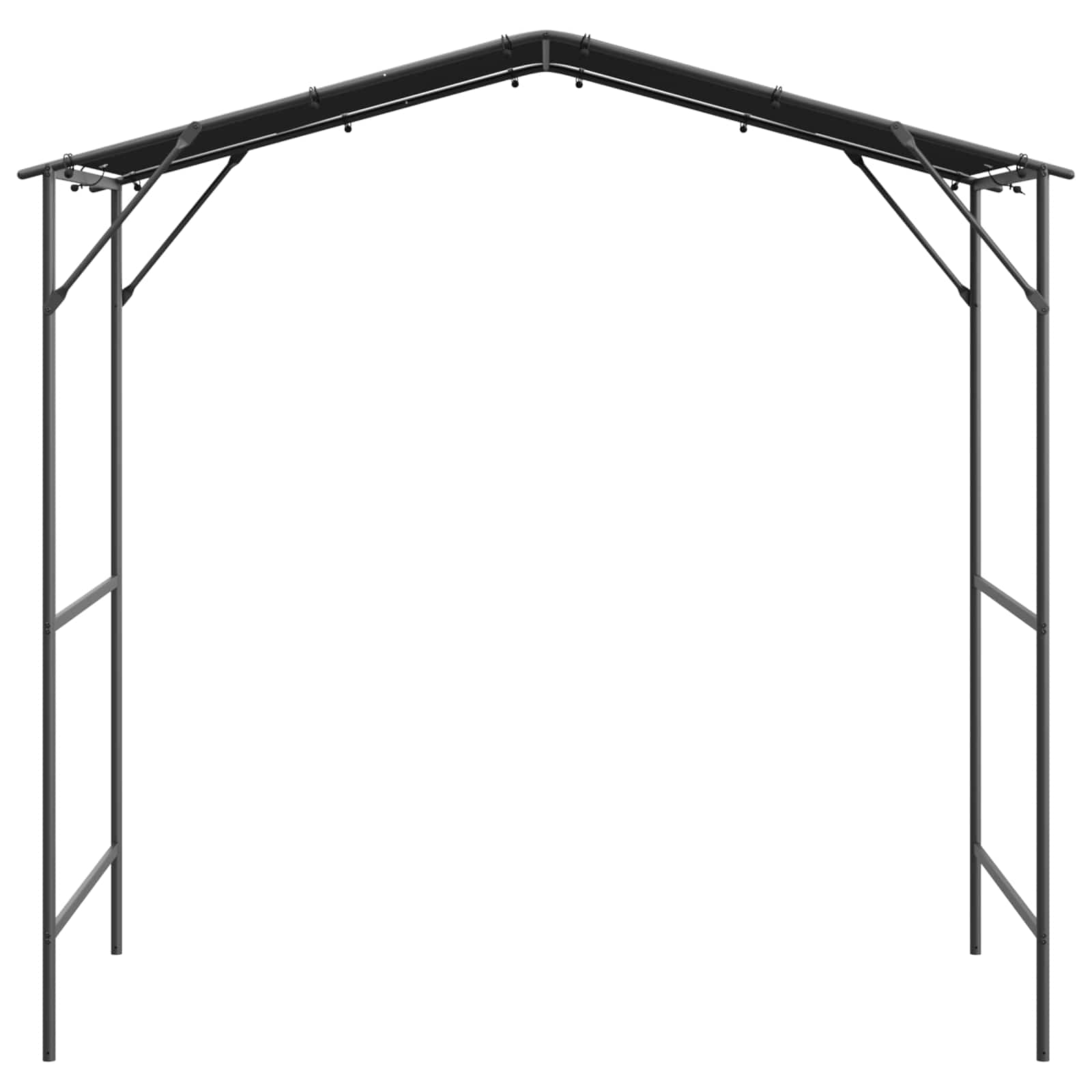 BBQ Gazebo 239.5 x 148 x 233.5 cm Black