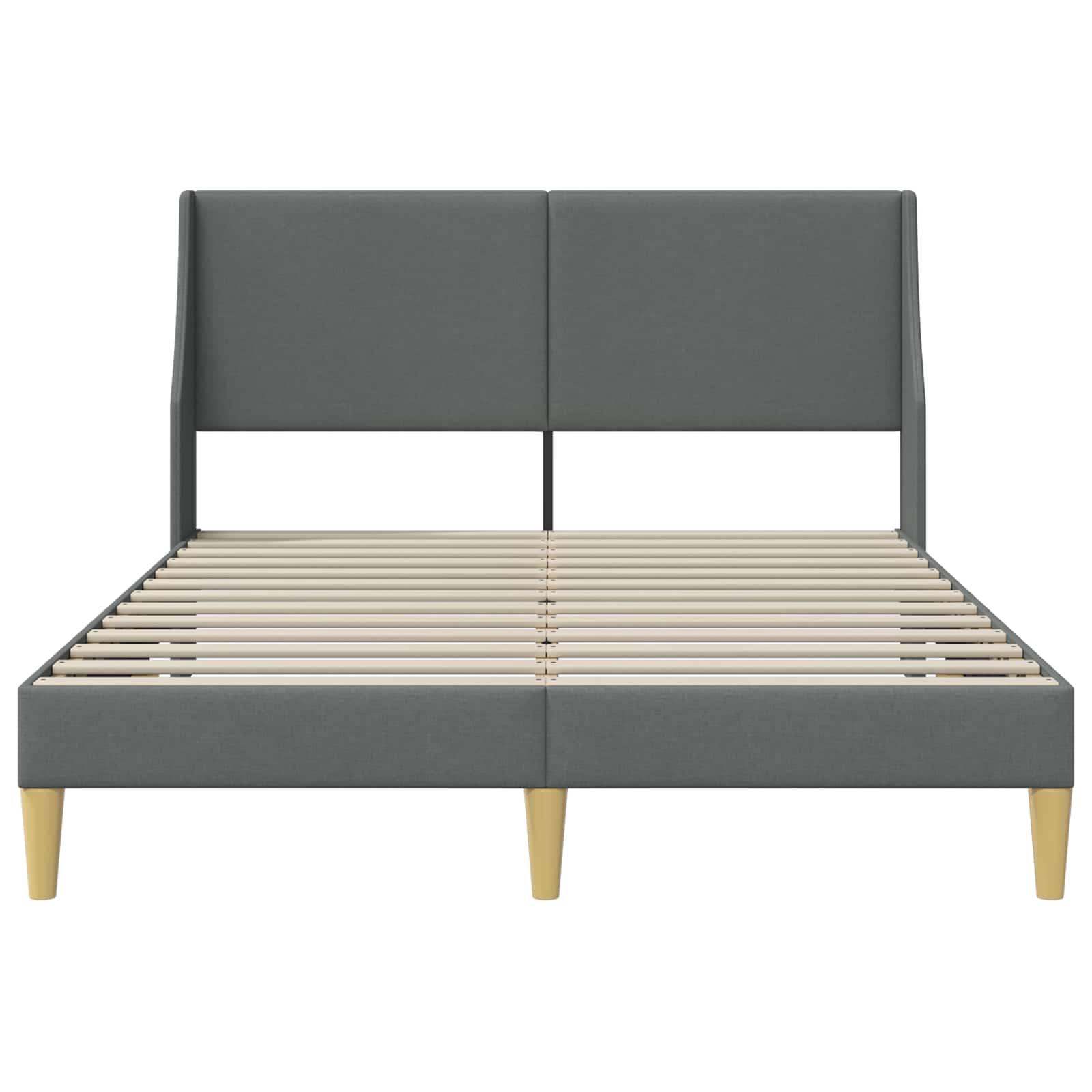 Bed Frame with Headboard Dark Grey Velvet