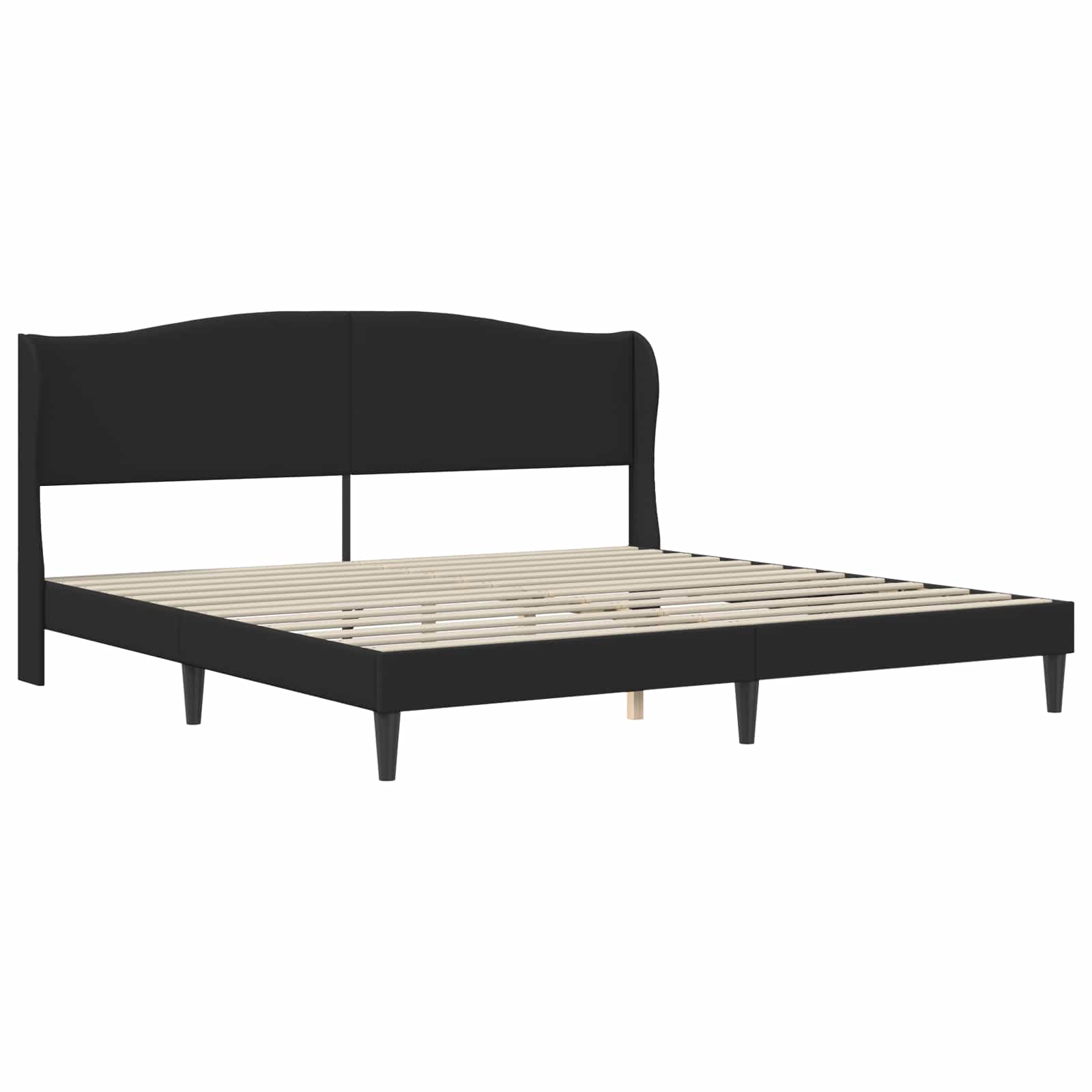 Bed Frame with Headboard Black 180 x 200 cm Faux Leather