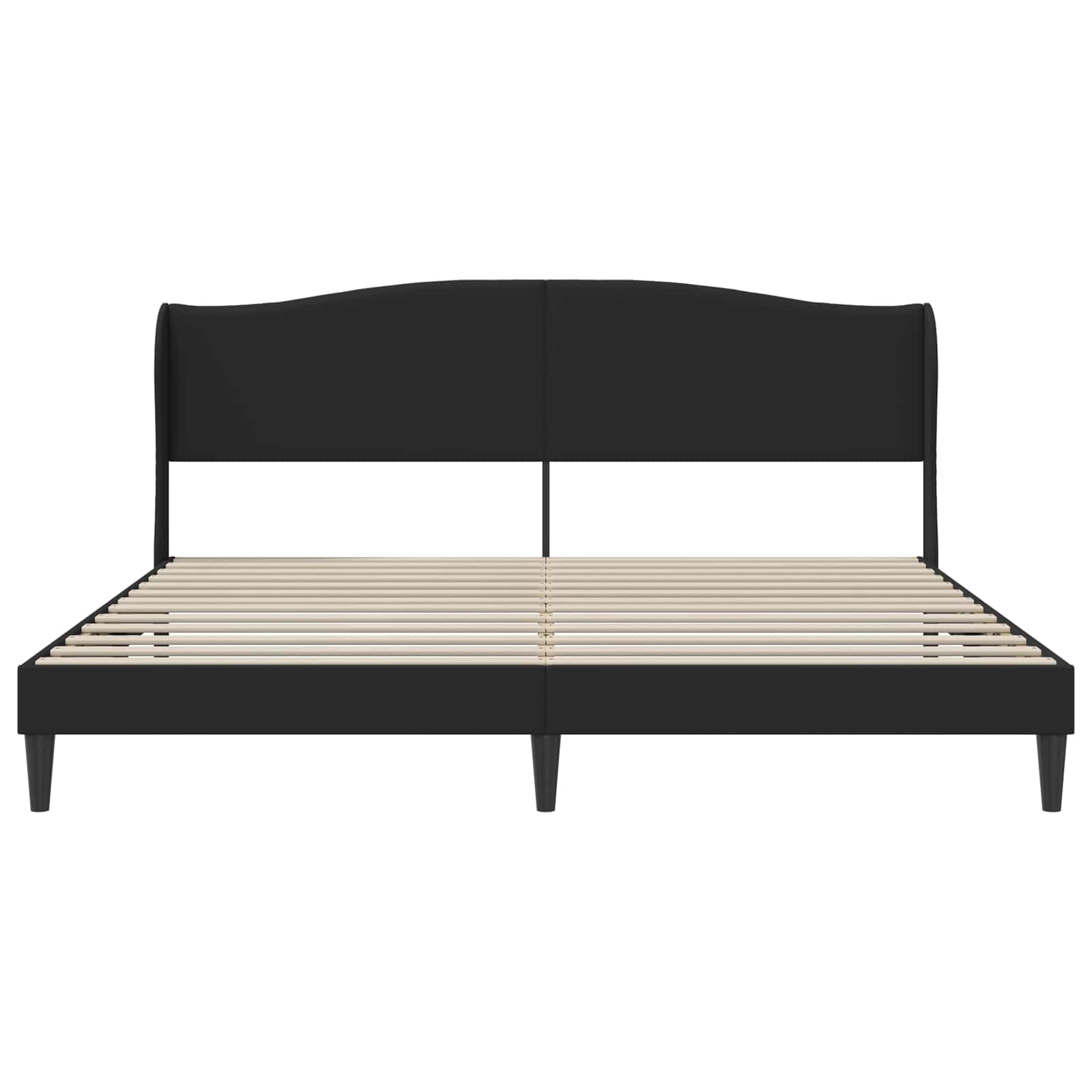 Bed Frame with Headboard Black 180 x 200 cm Faux Leather