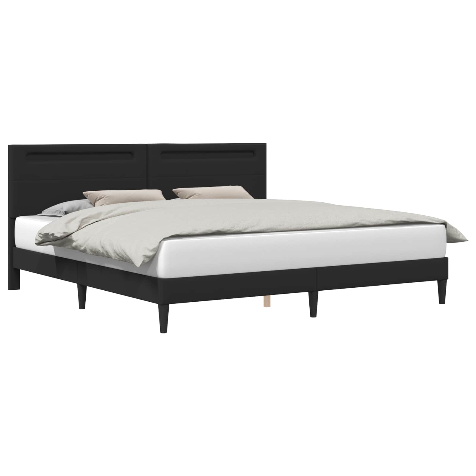 Bed Frame Black 180 x 200 cm Faux Leather