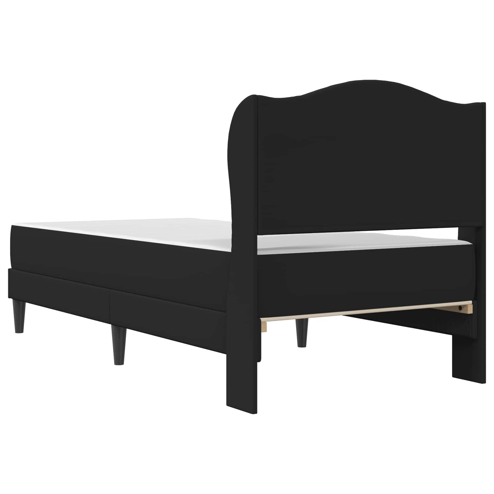 Bed Frame with Headboard Black 90 x 190 cm Faux Leather