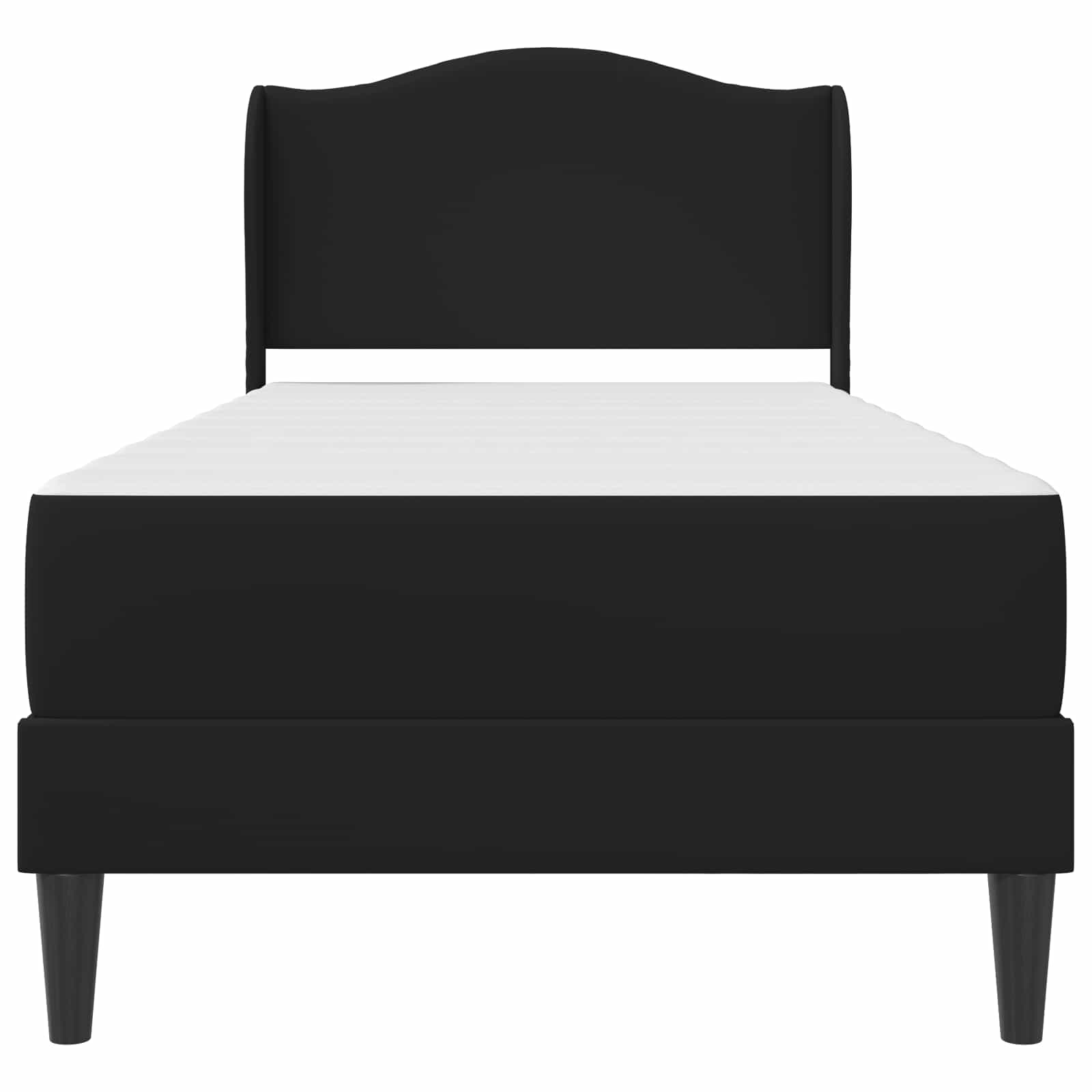 Bed Frame with Headboard Black 90 x 190 cm Faux Leather