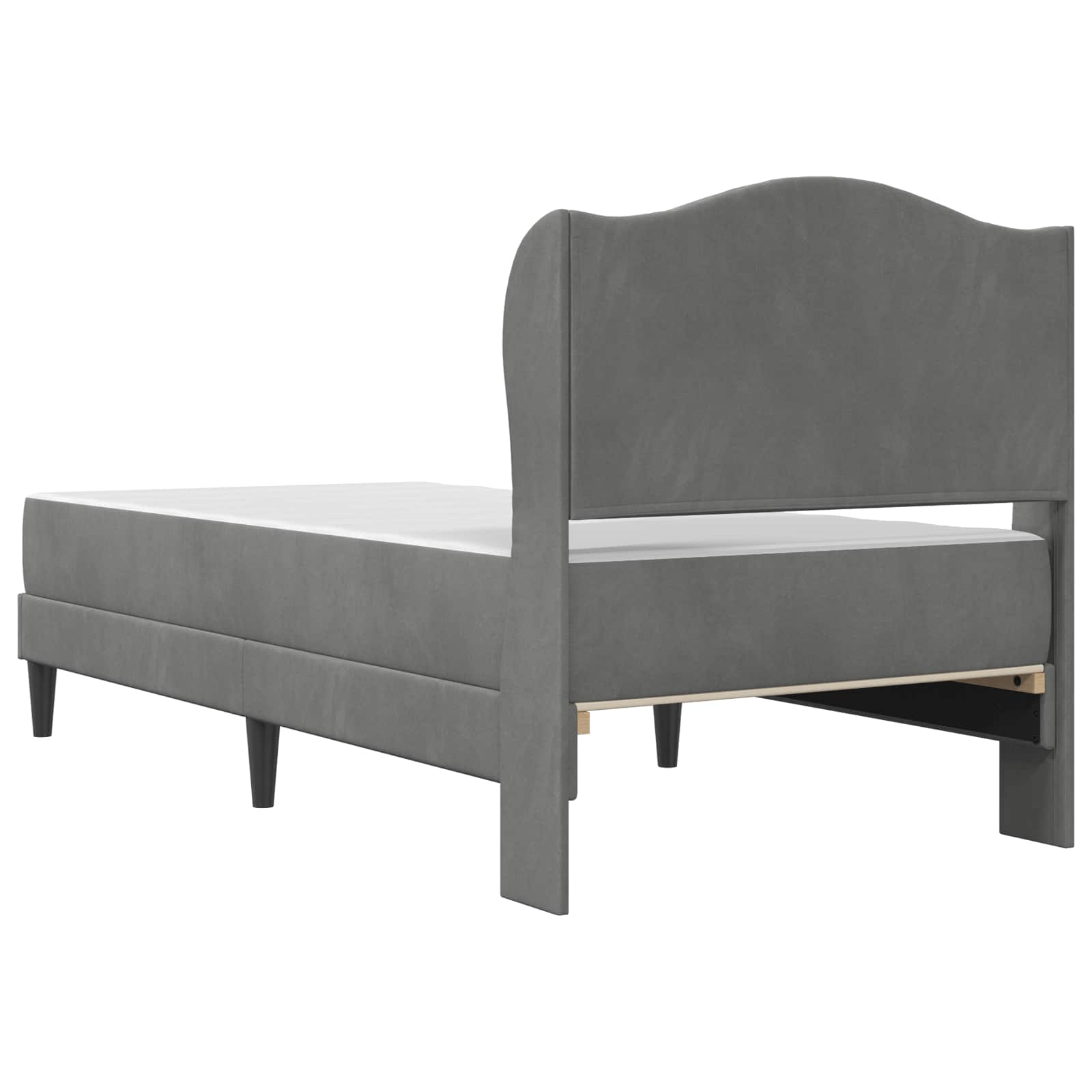 Bed Frame with Headboard Dark Grey 90 x 190 cm Velvet