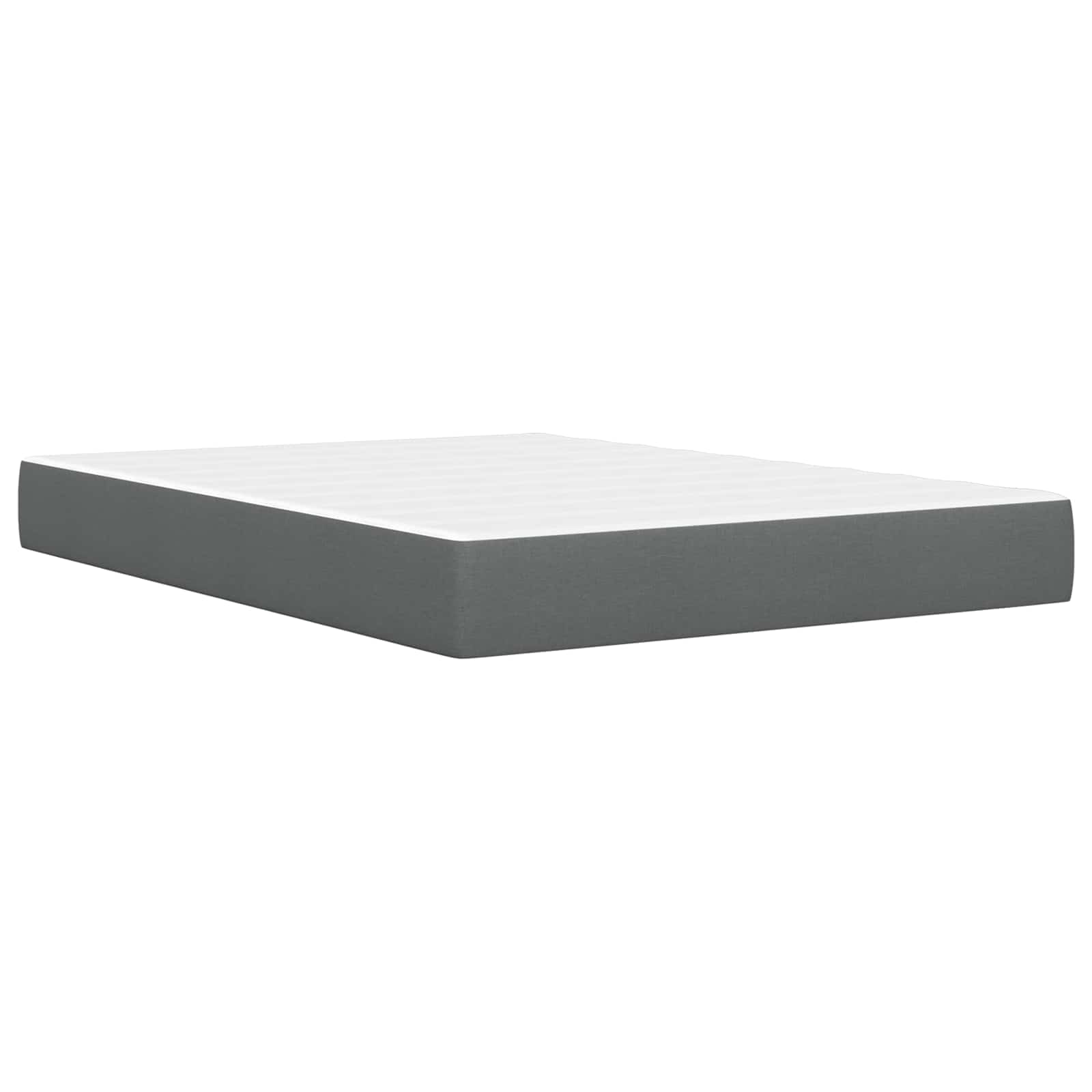 Bed Frame with Mattress Dark Grey 137 x 190 cm Fabric