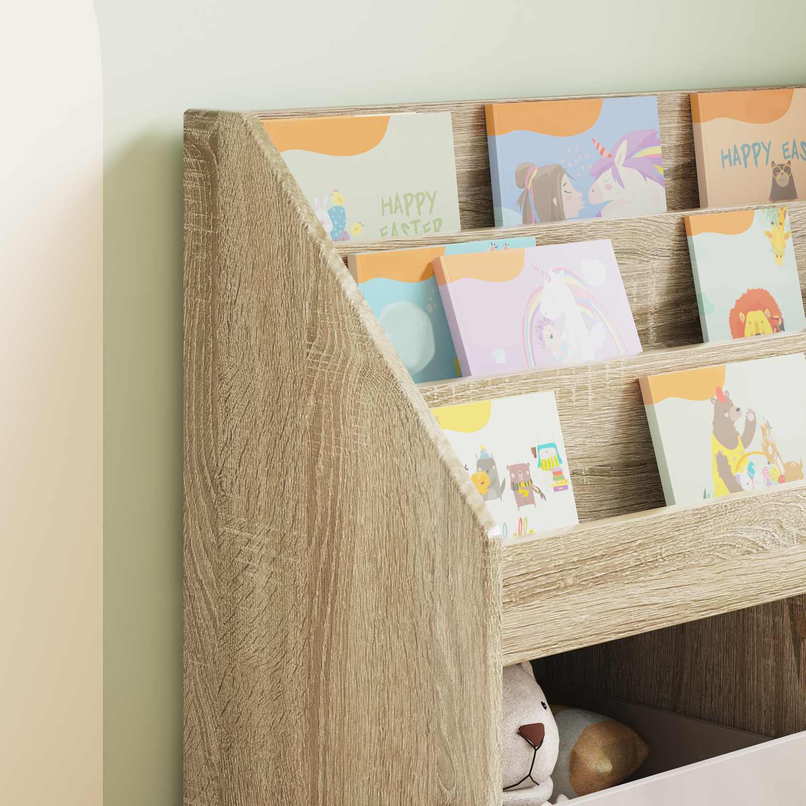 Kids Bookshelf Sonoma Oak 72.5 x 29.5 x 69 cm Engineered Wood