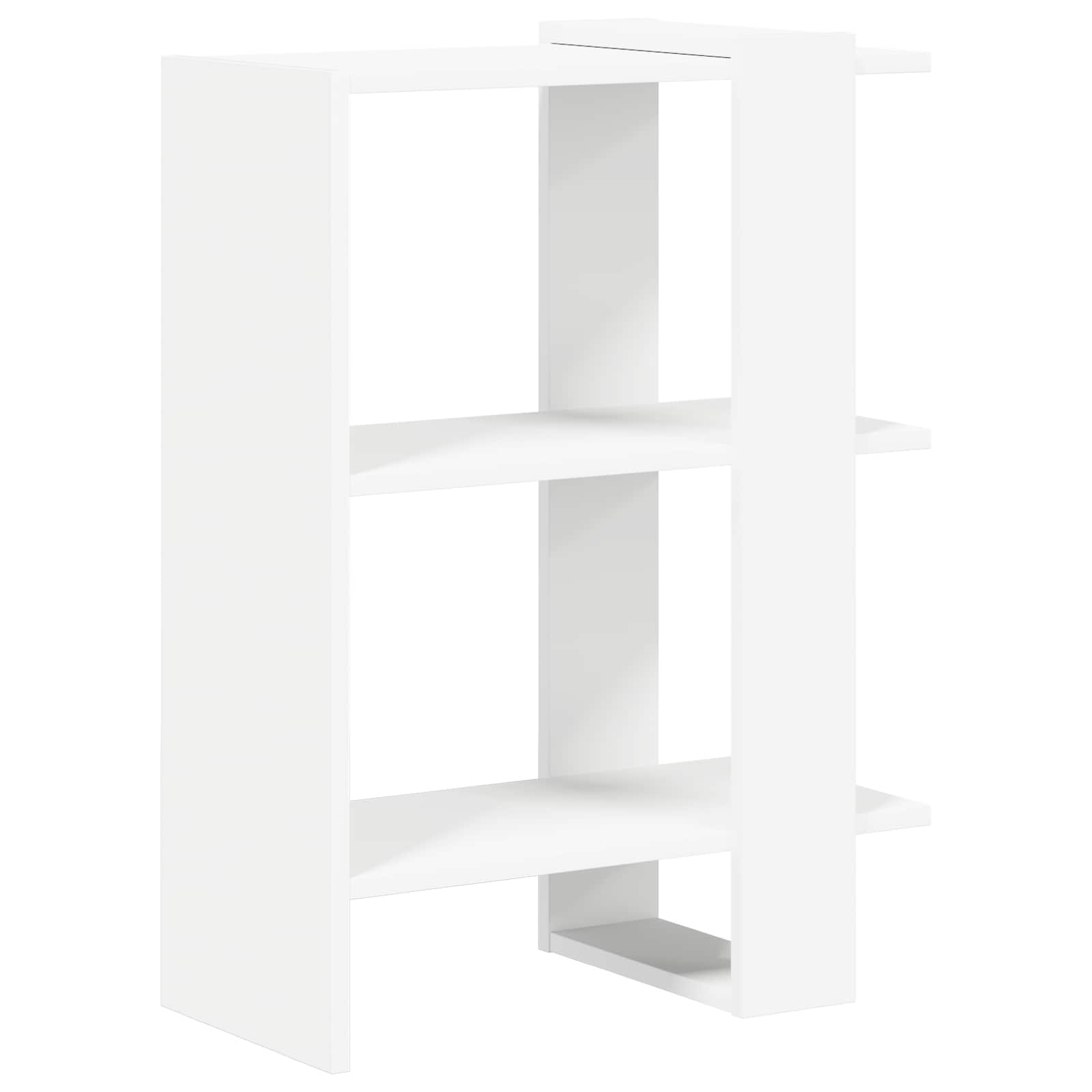 Bookshelf 2-Tier 52 x 25 x 71.5 cm Engineered Wood White