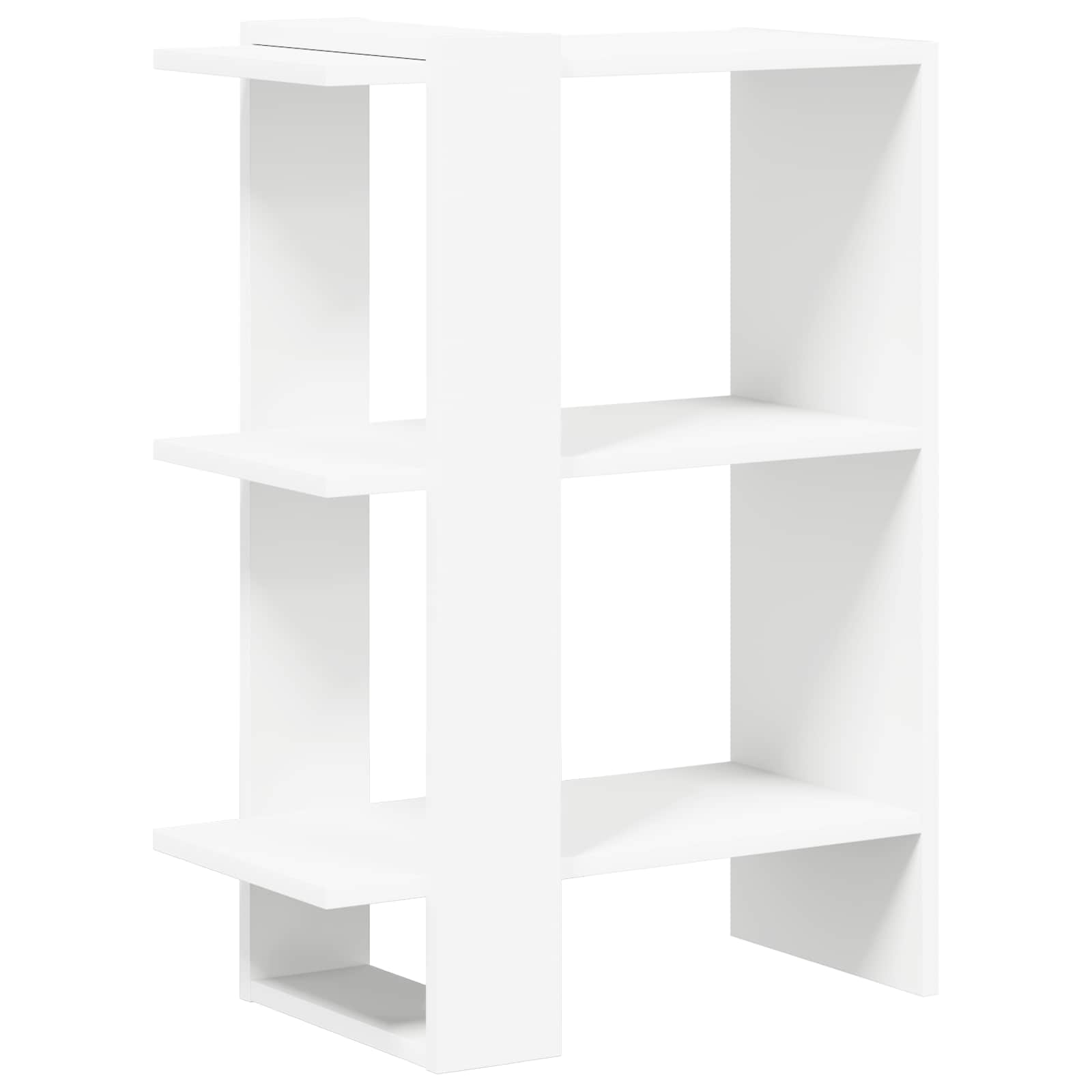 Bookshelf 2-Tier 52 x 25 x 71.5 cm Engineered Wood White