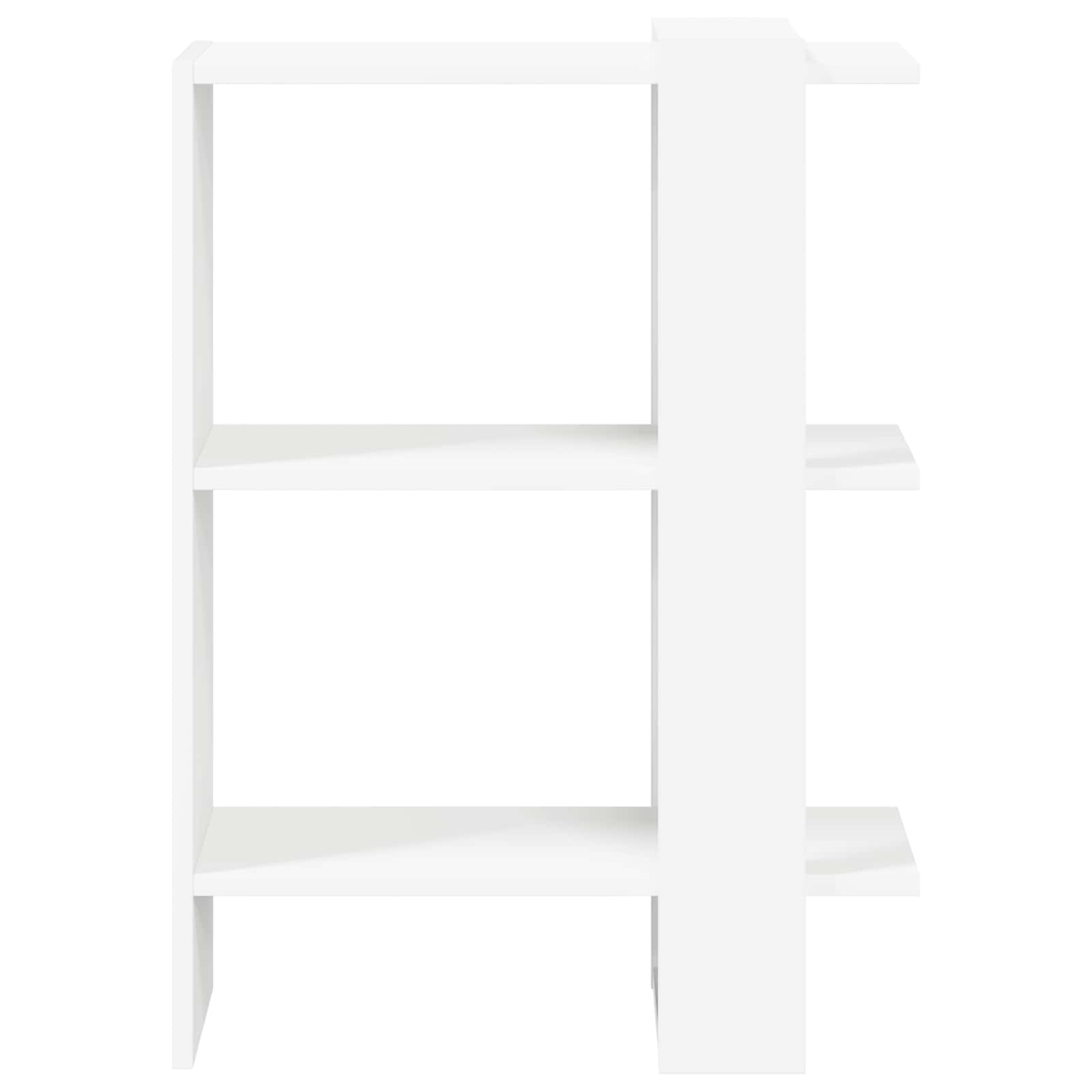 Bookshelf 2-Tier 52 x 25 x 71.5 cm Engineered Wood White