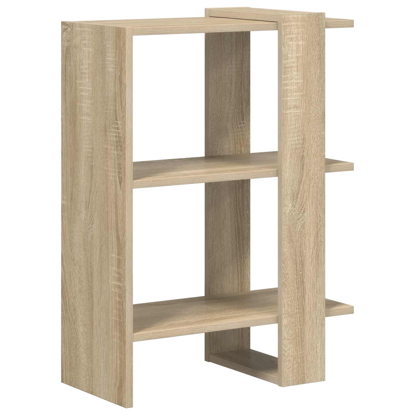 Bookshelf 2-Tier 52 x 25 x 71.5 cm Engineered Wood Sonoma Oak