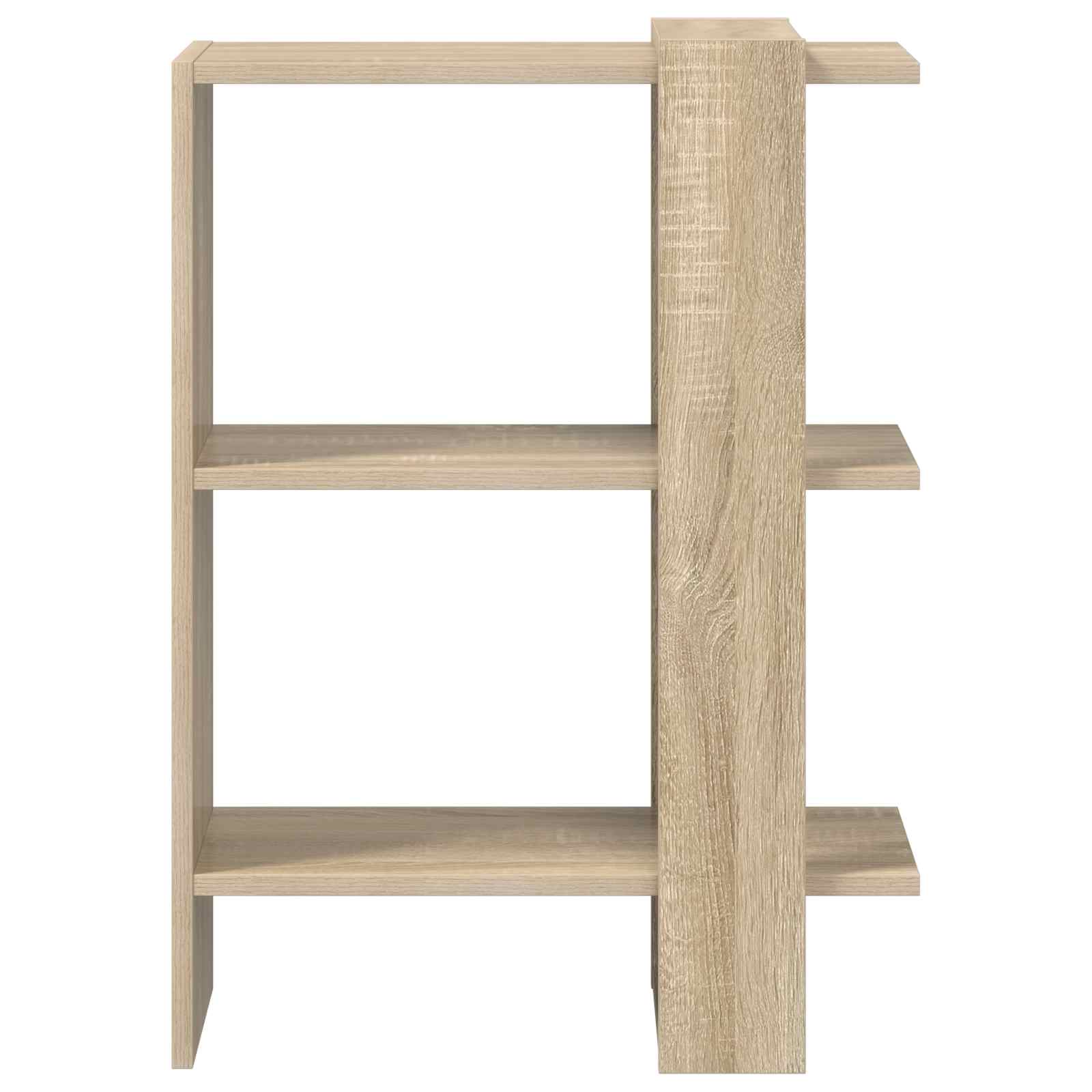 Bookshelf 2-Tier 52 x 25 x 71.5 cm Engineered Wood Sonoma Oak