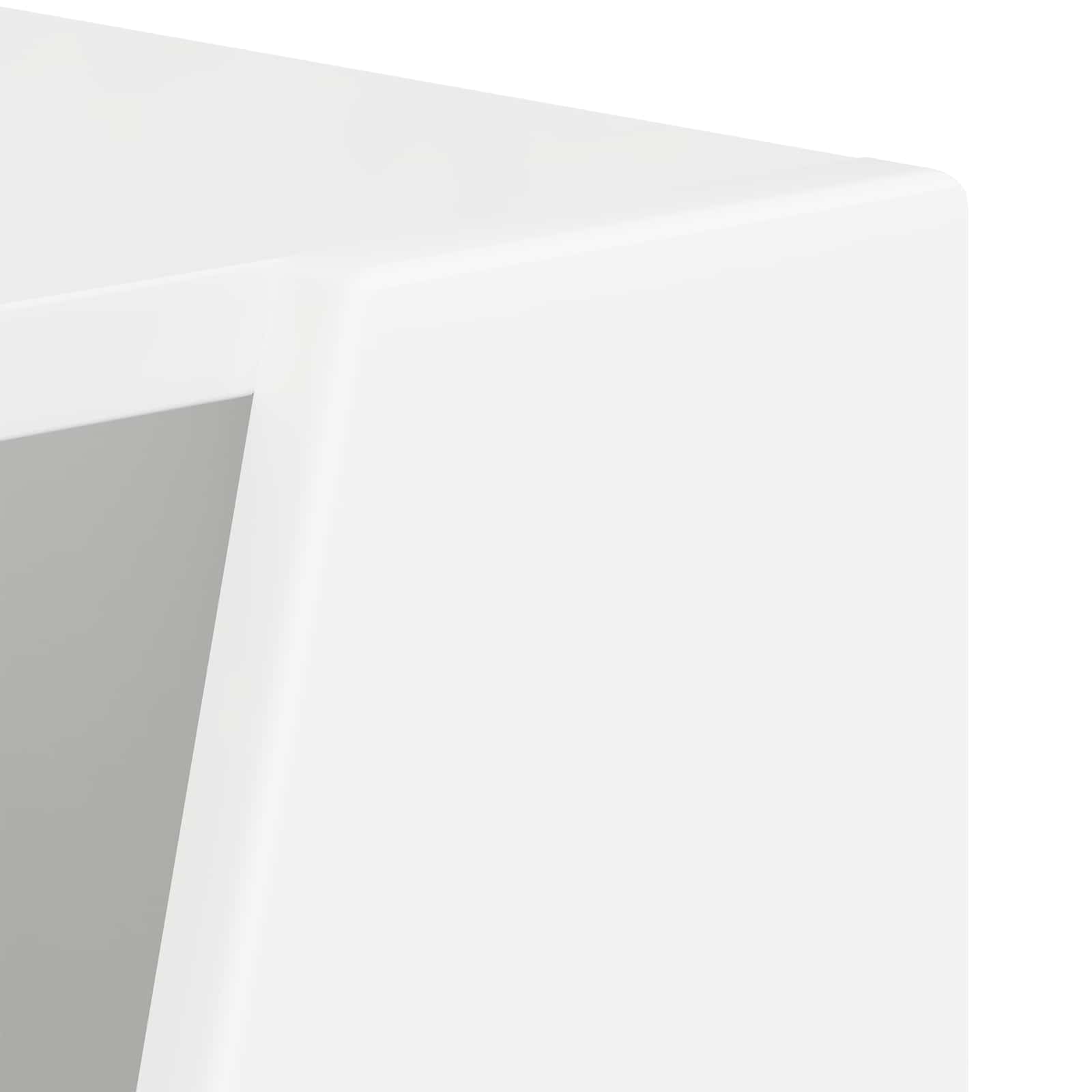 Side Shelf 33 x 32 x 70.5 cm Engineered Wood White