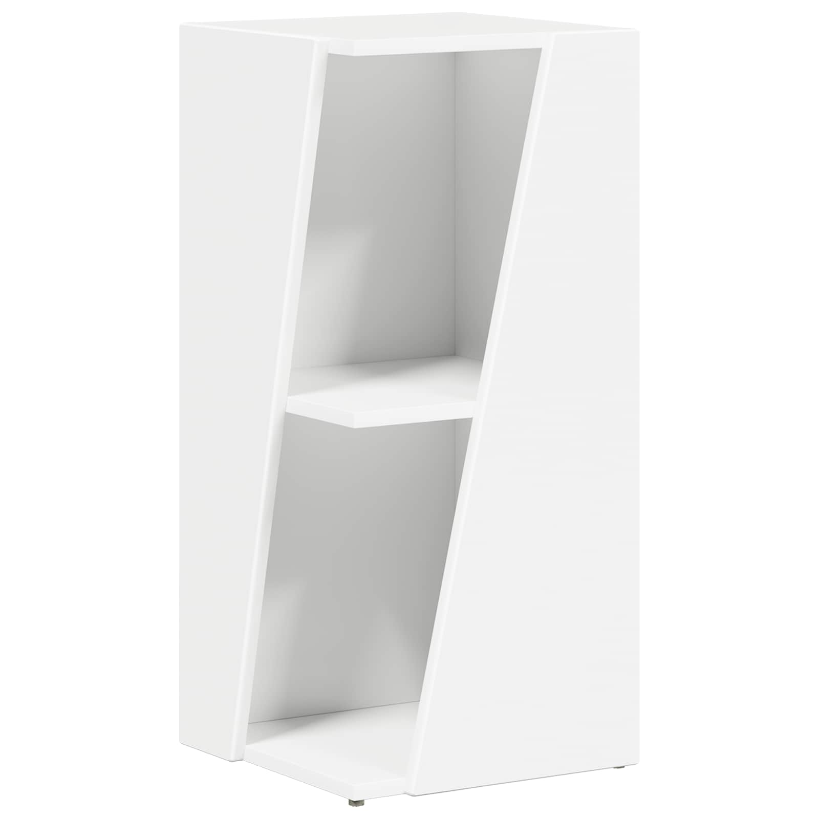 Side Shelf 33 x 32 x 70.5 cm Engineered Wood White