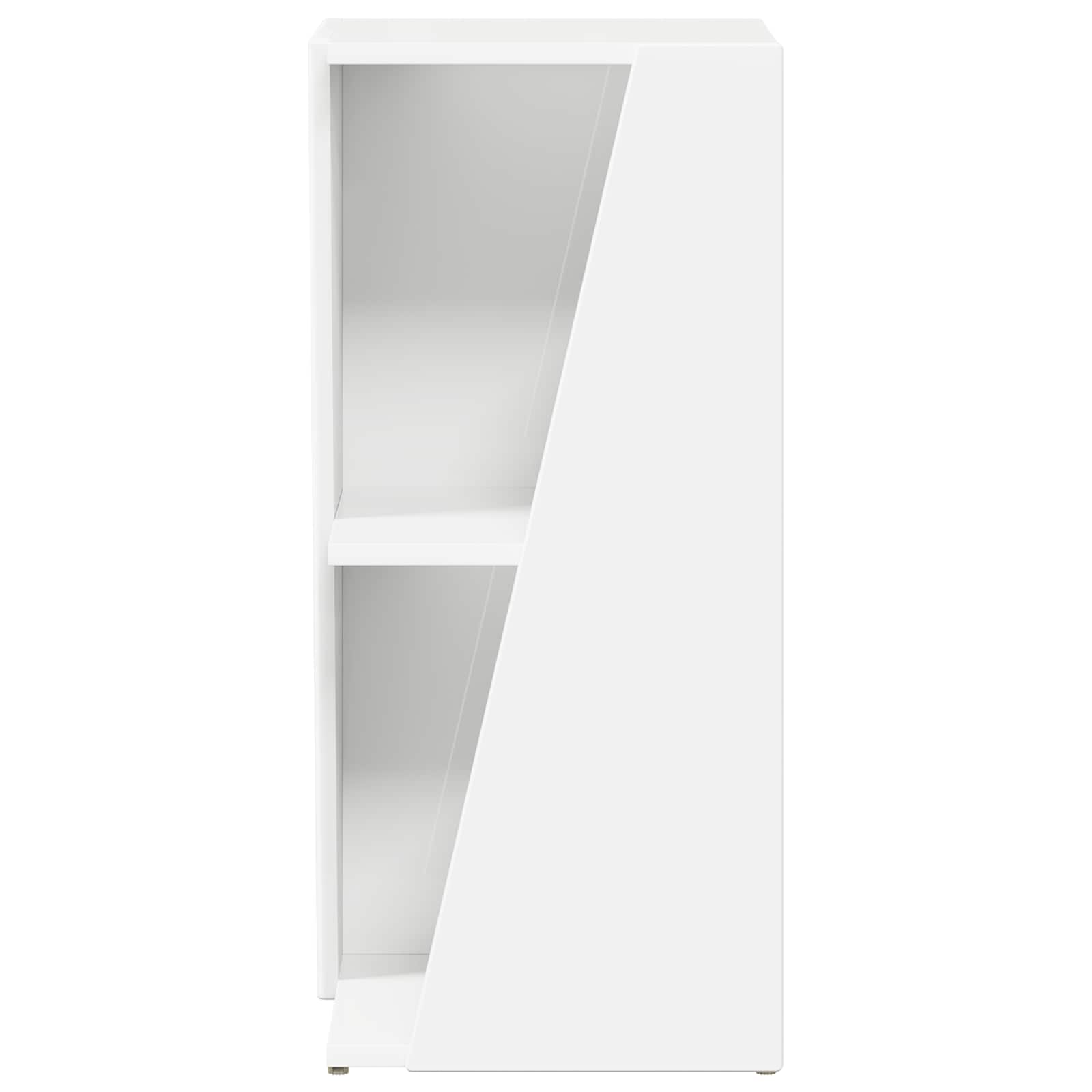 Side Shelf 33 x 32 x 70.5 cm Engineered Wood White