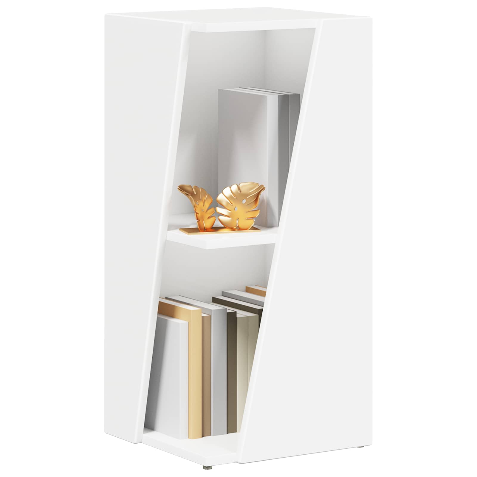 Side Shelf 33 x 32 x 70.5 cm Engineered Wood White