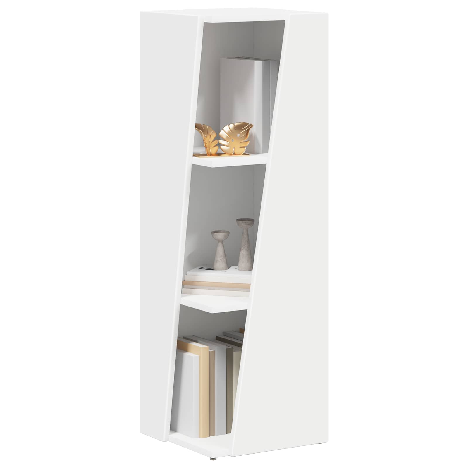 Side Shelf 33 x 32 x 100.5 cm Engineered Wood White