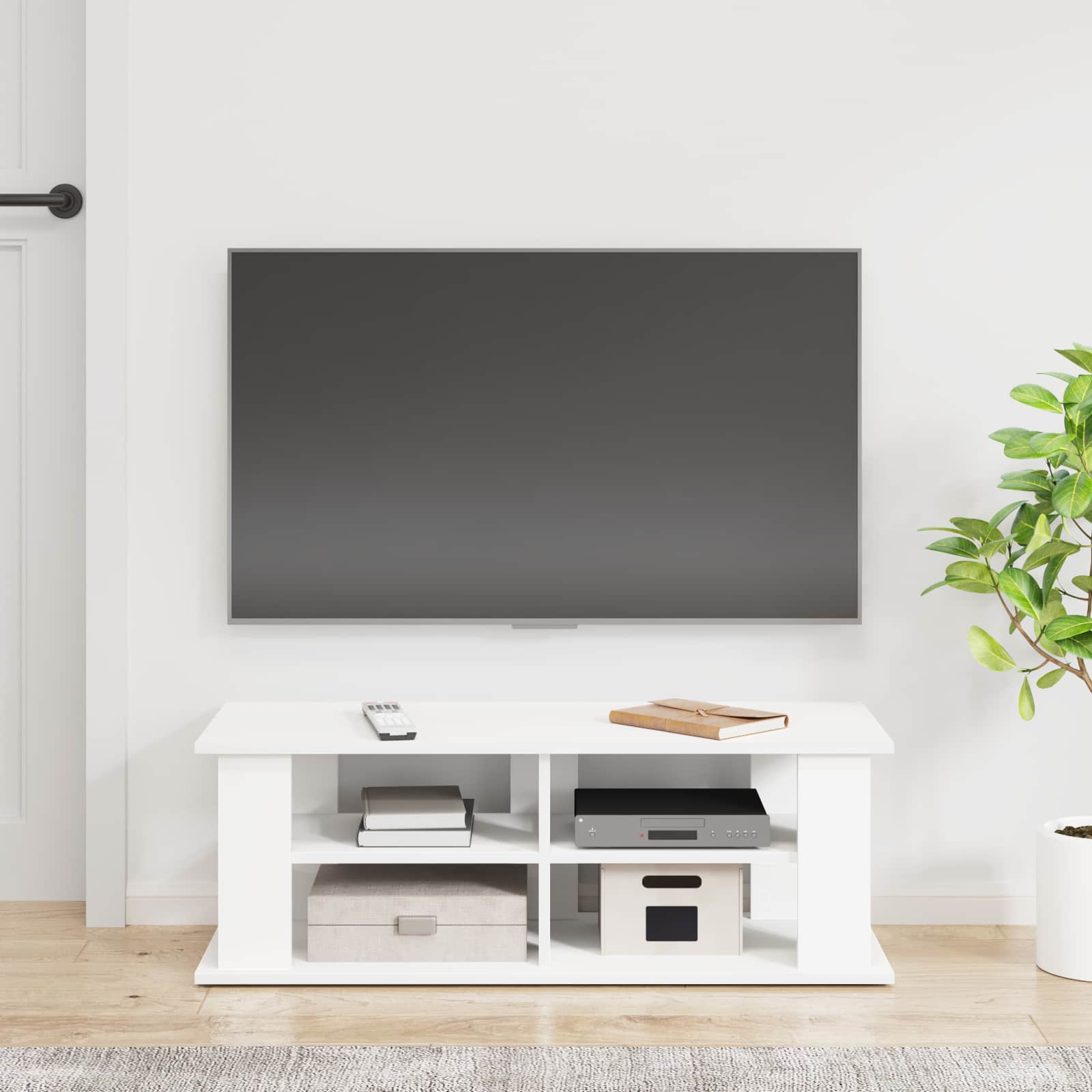TV stand White 96 x 35 x 33.5 cm