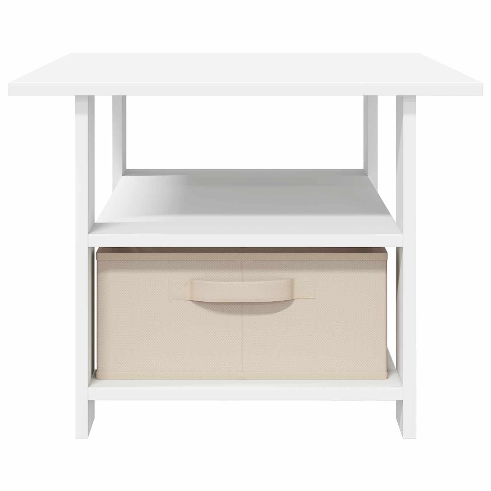 Coffee Table with Drawer White 77 x 55 x 42 cm Engineered Wood