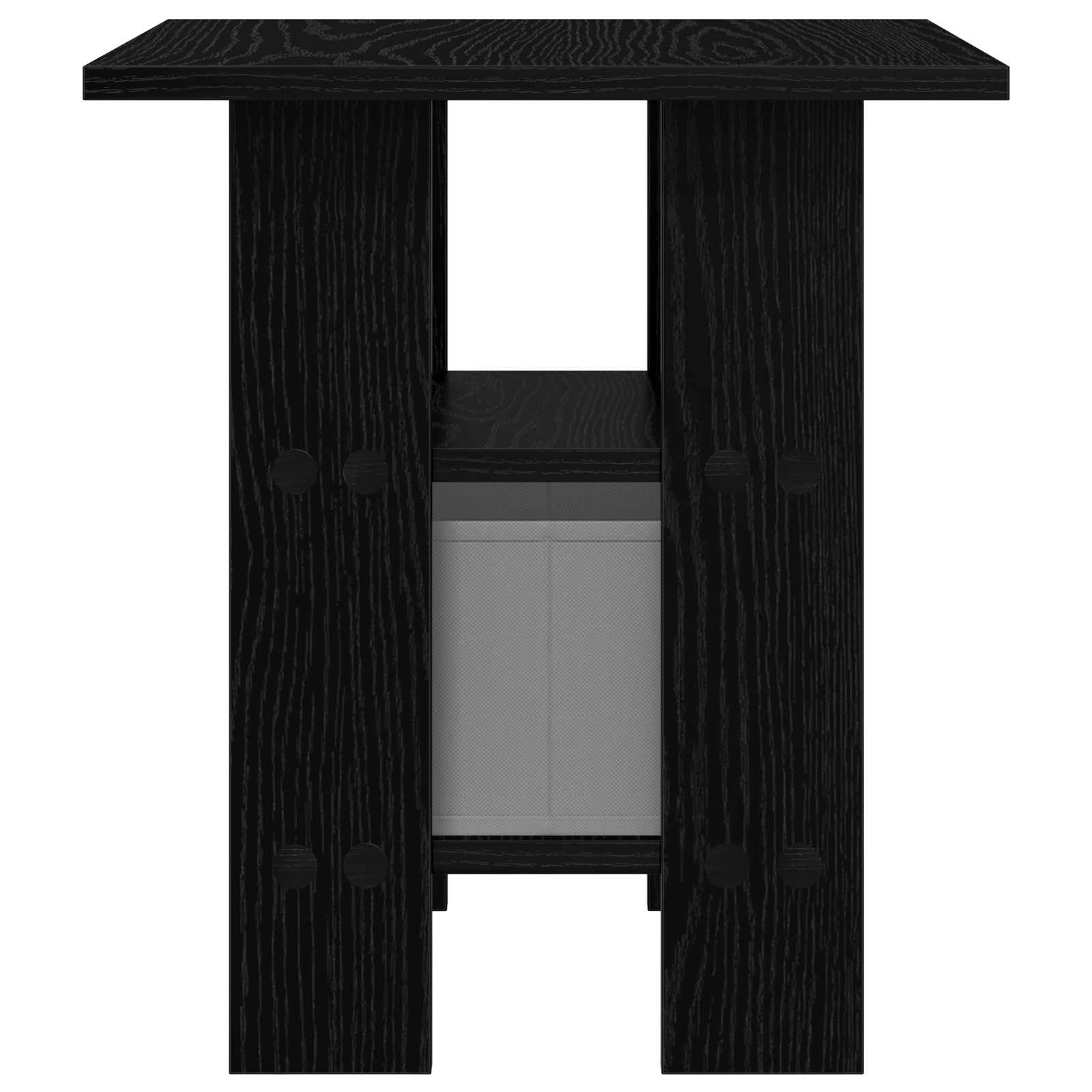 Bedside Table 2 pcs Black Oak 41 x 40 x 45 cm Engineered Wood