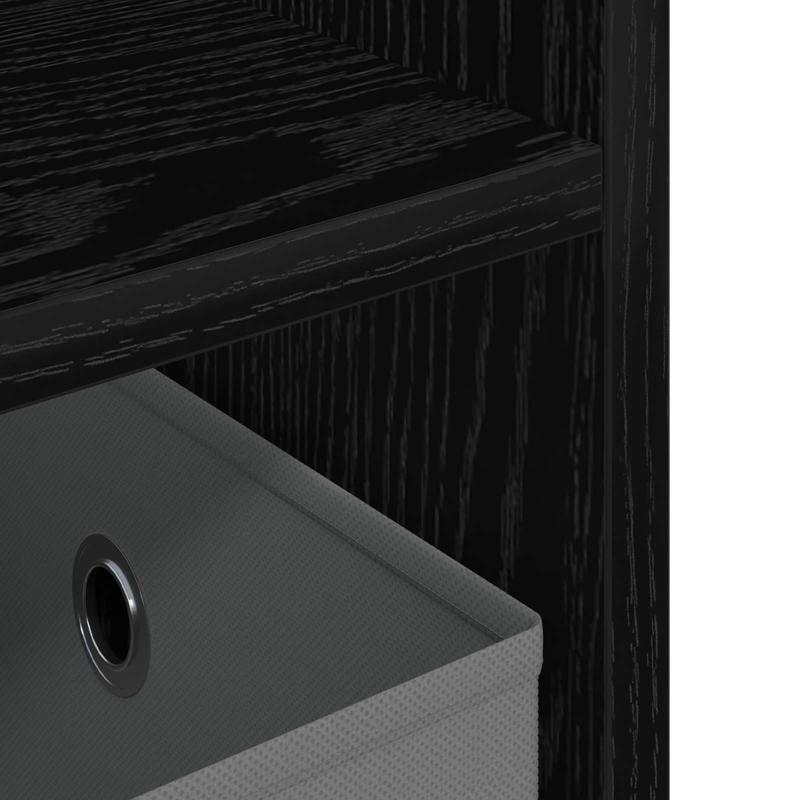 TV stand with Drawer Black Oak 79 x 40 x 48 cm