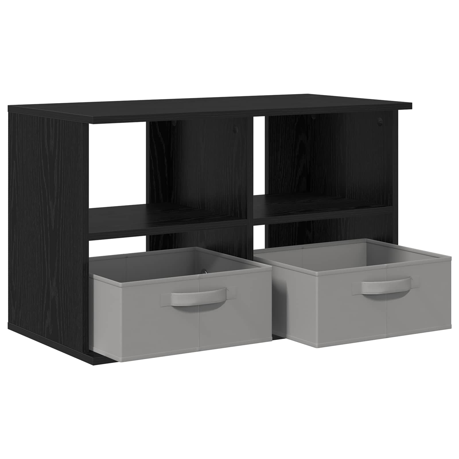 TV stand with Drawer Black Oak 79 x 40 x 48 cm