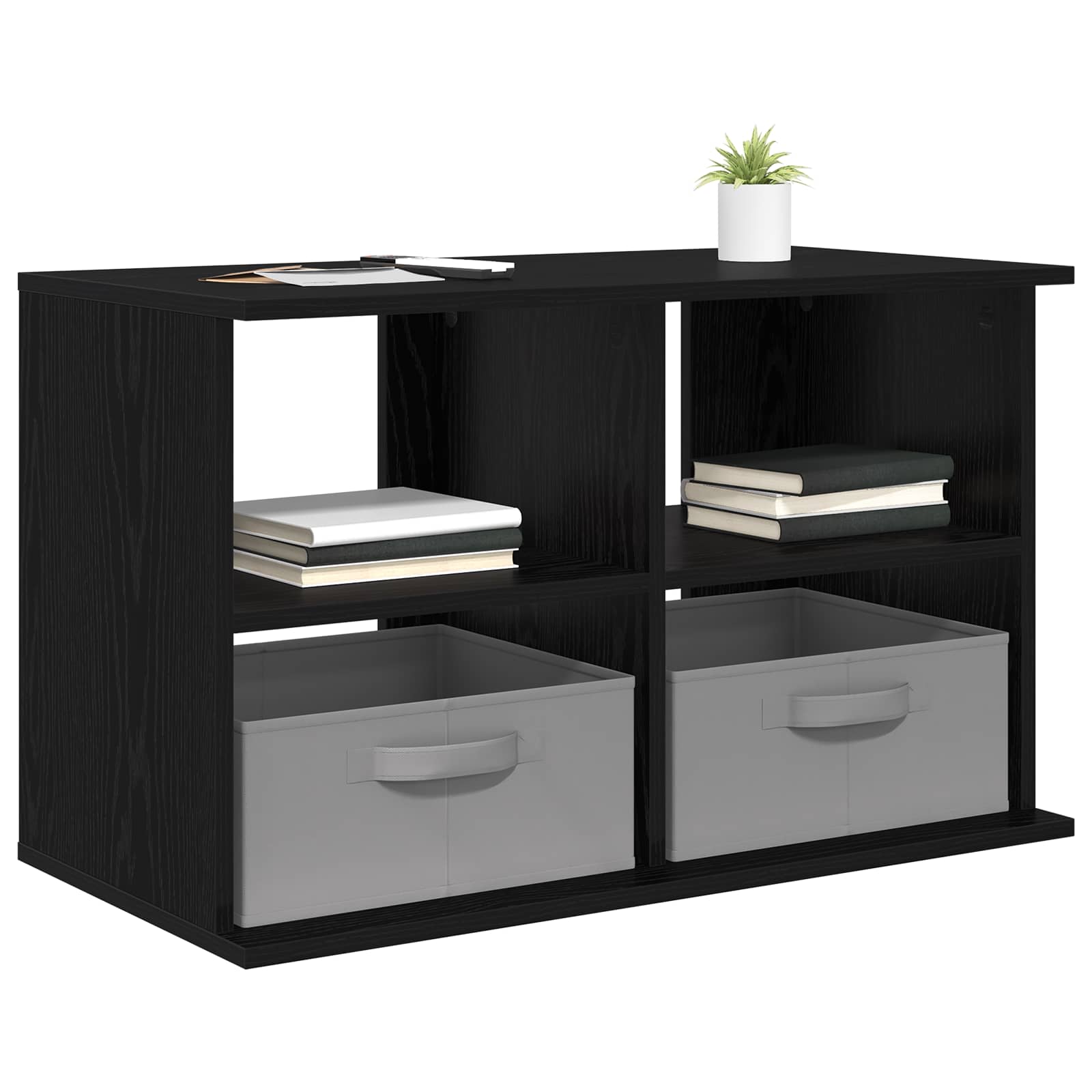 TV stand with Drawer Black Oak 79 x 40 x 48 cm