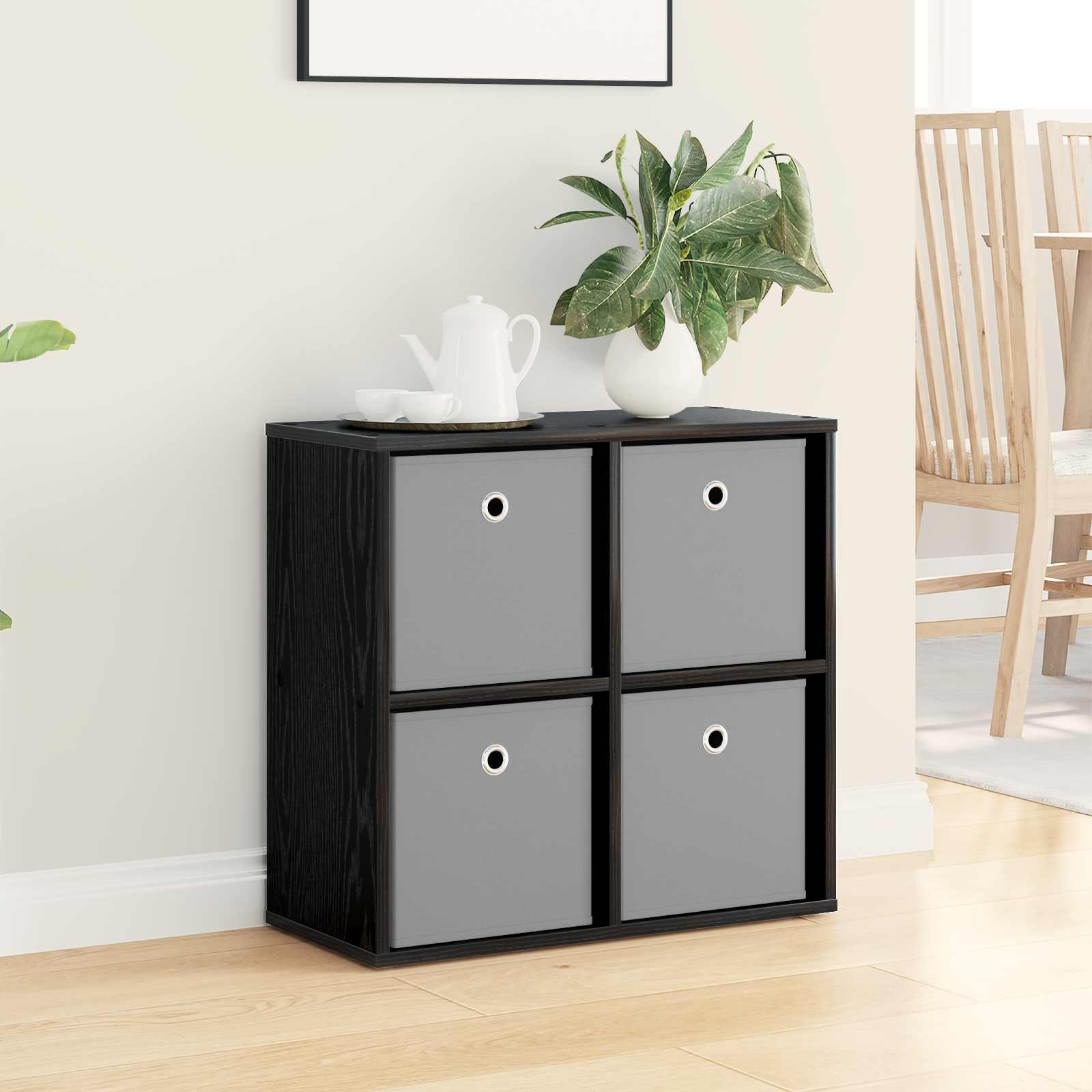 Sideboard with Drawer Black Oak 59.5 x 27 x 57 cm