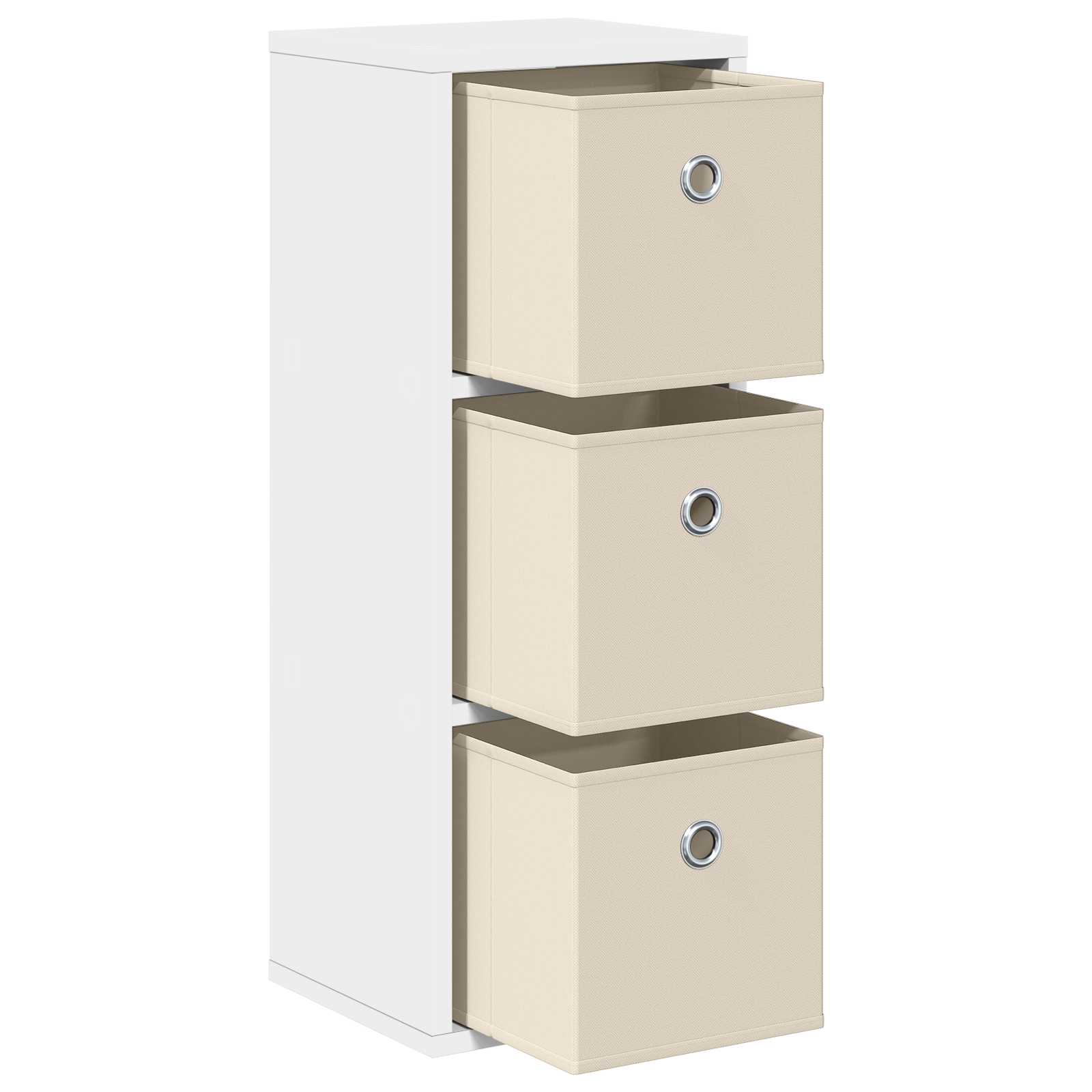 Sideboard with Drawer White 25.5 x 22 x 69.5 cm